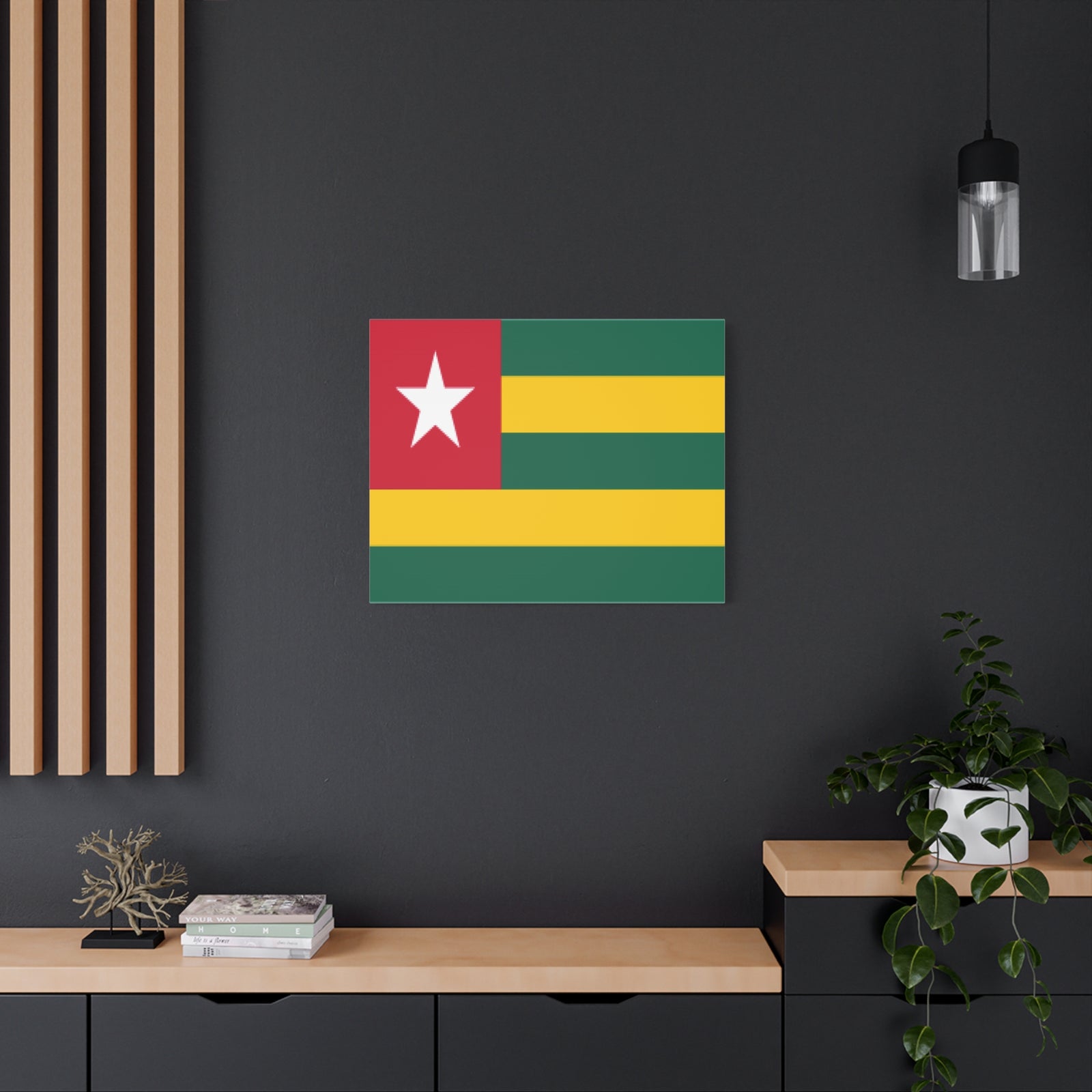 Togo Country Flag Canvas Vibrant Wall Art Unframed Home Decor-Express Your Love Gifts