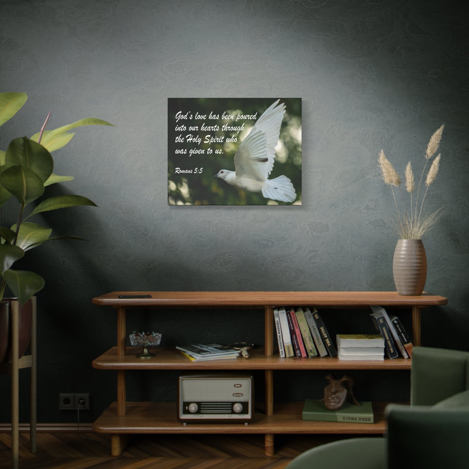 Scripture Canvas God's Love Psalm 103:8 Christian Wall Art Bible Verse Print Ready to Hang-Express Your Love Gifts