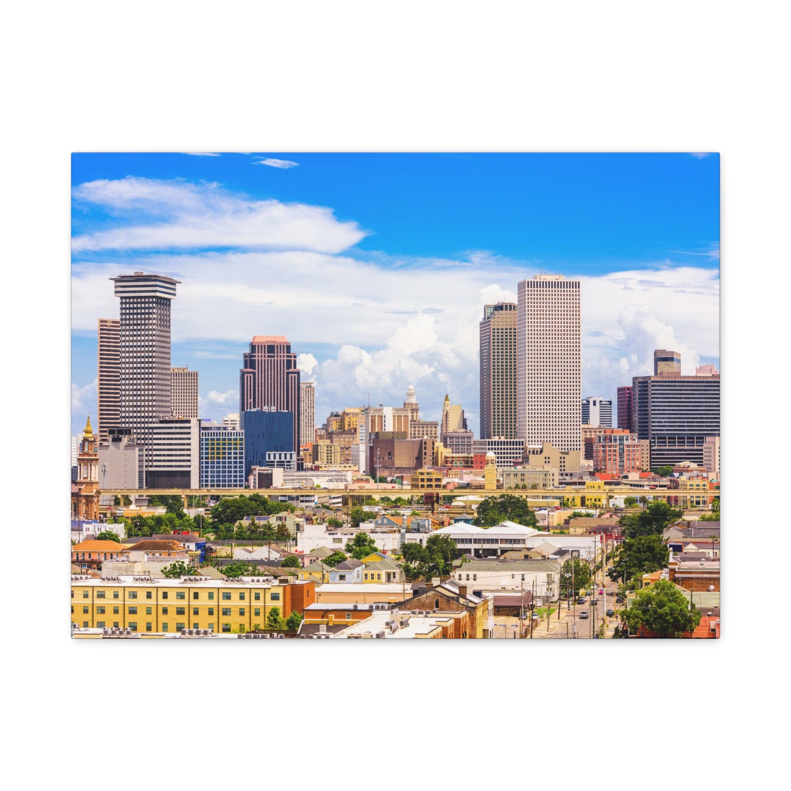 New Orleans Daytime Skyline Canvas Artwork High-Quality Breathtaking Stunning Cityscape for Home Decor Ready to Hang-Express Your Love Gifts