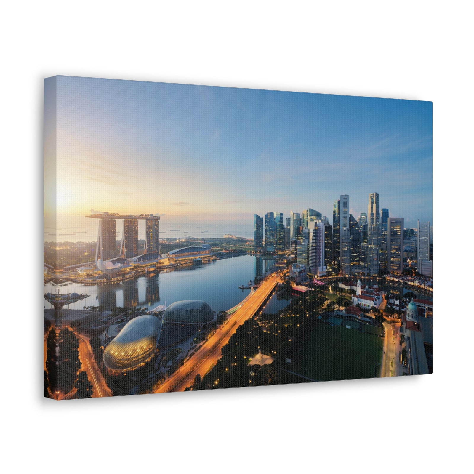 Singapore Daylight Skyline Canvas Artwork High-Quality Breathtaking Stunning Cityscape for Home Decor Ready to Hang-Express Your Love Gifts