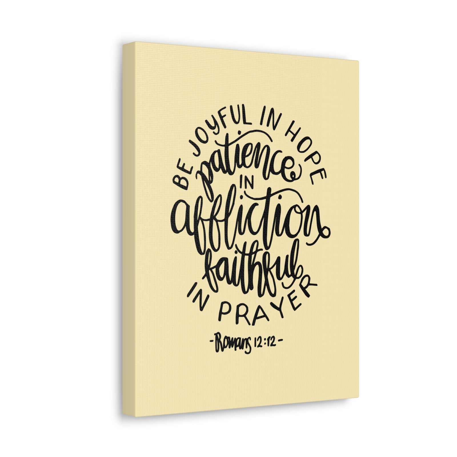 Scripture Canvas Be Joyful In Hope Romans 12:12 Christian Wall Art Bible Verse Print Ready To Hang-Express Your Love Gifts