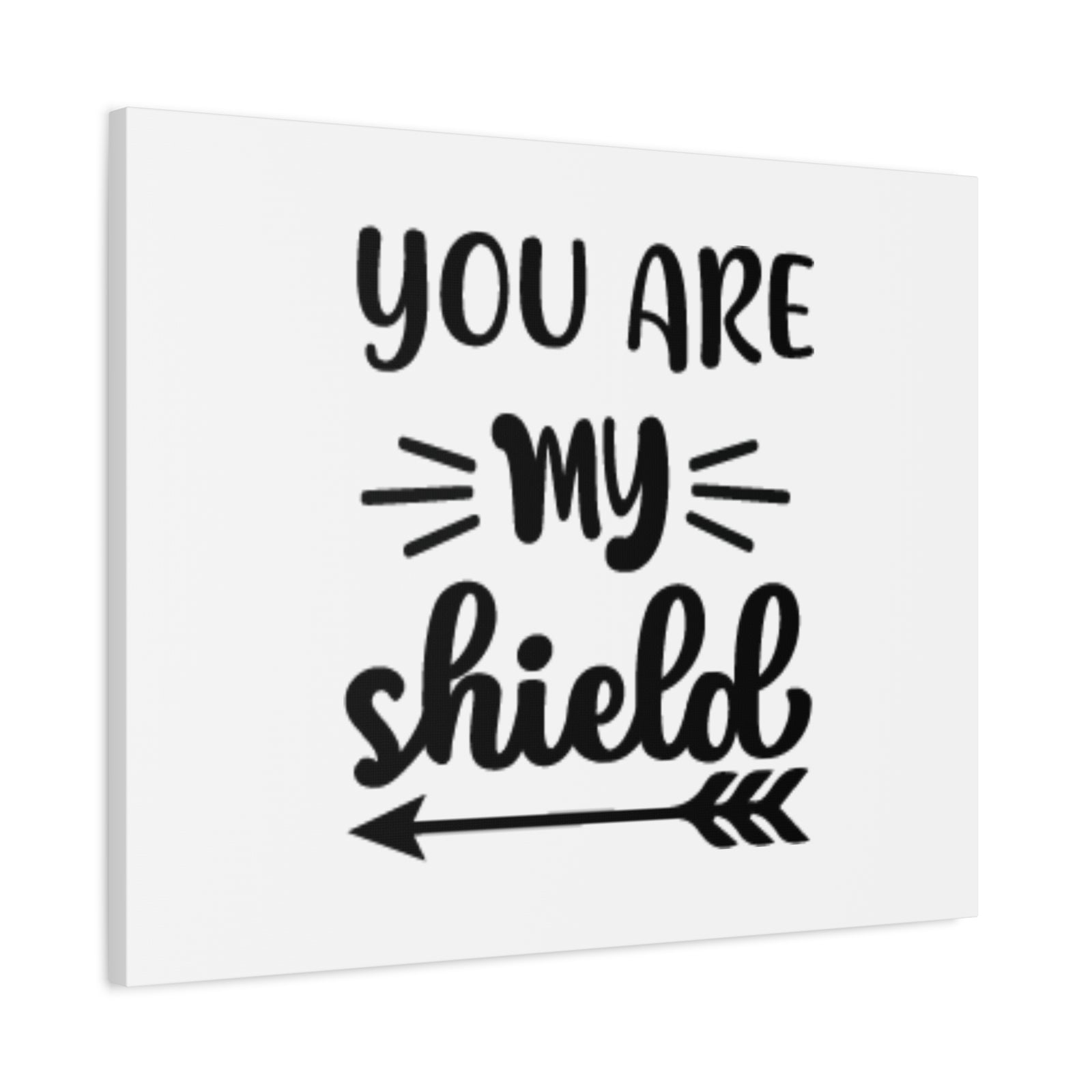 Scripture Canvas You Are My Shield Psalm 3:3 Christian Wall Art Bible Verse Print Ready to Hang-Express Your Love Gifts