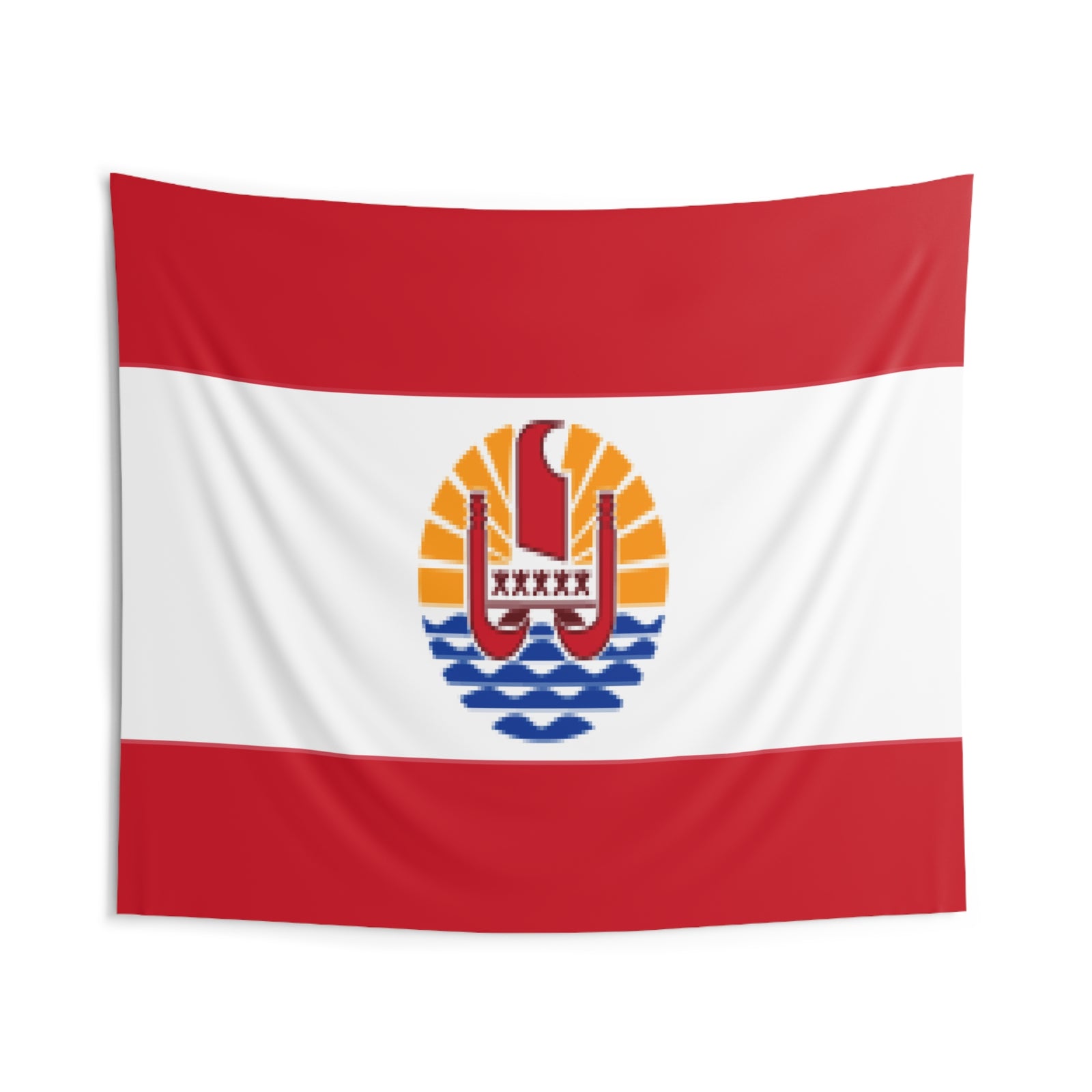 French Polynesia Country Flag Wall Hanging Tapestry-Express Your Love Gifts