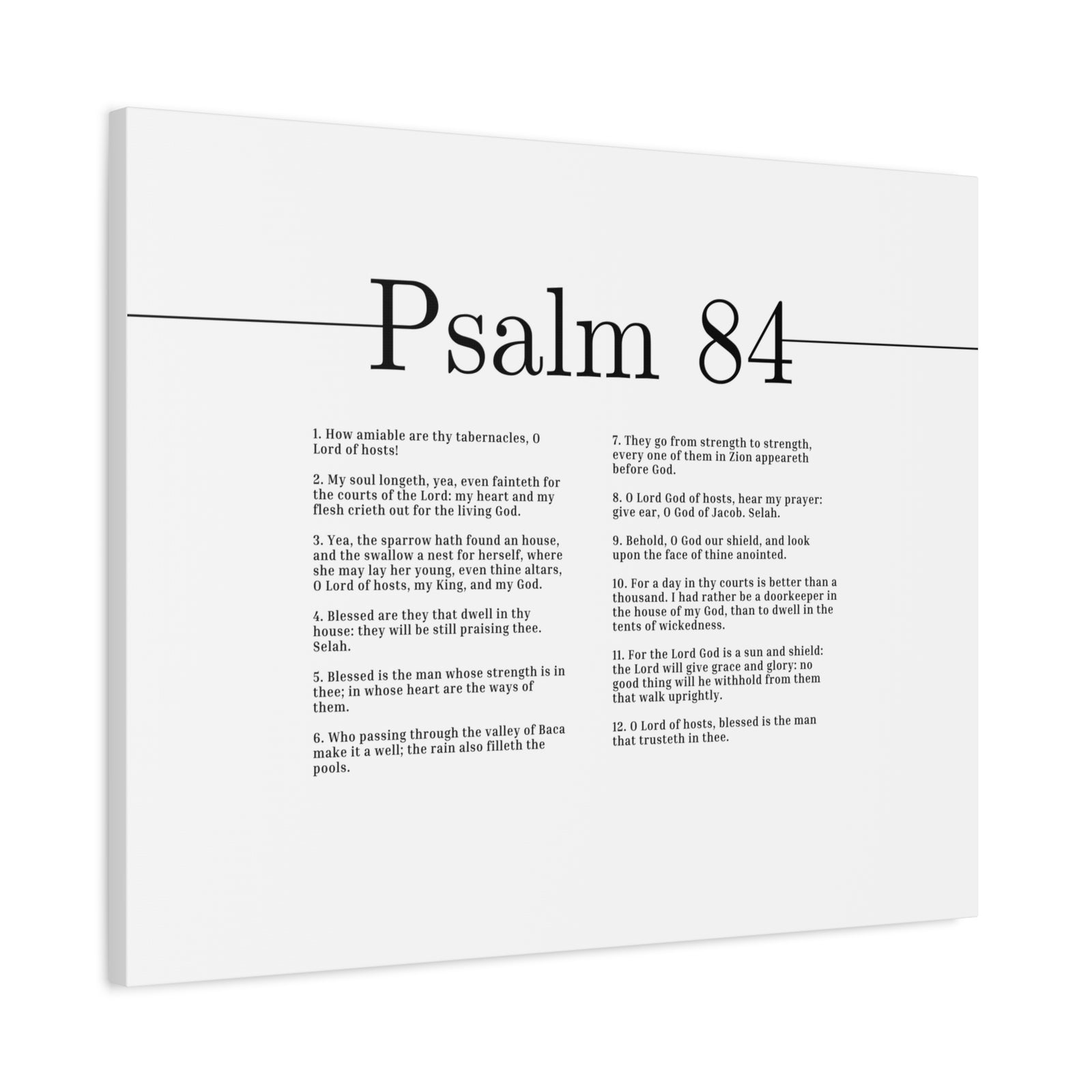 Scripture Canvas The Living God Psalm 84 Christian Wall Art Bible Verse Print Ready to Hang-Express Your Love Gifts