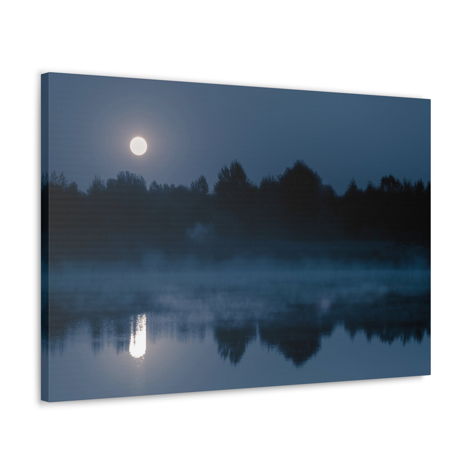 Misty Mountain Reflections Nature Wilderness Photography Canvas Wall Art for Home Decor Ready-to-Hang-Express Your Love Gifts