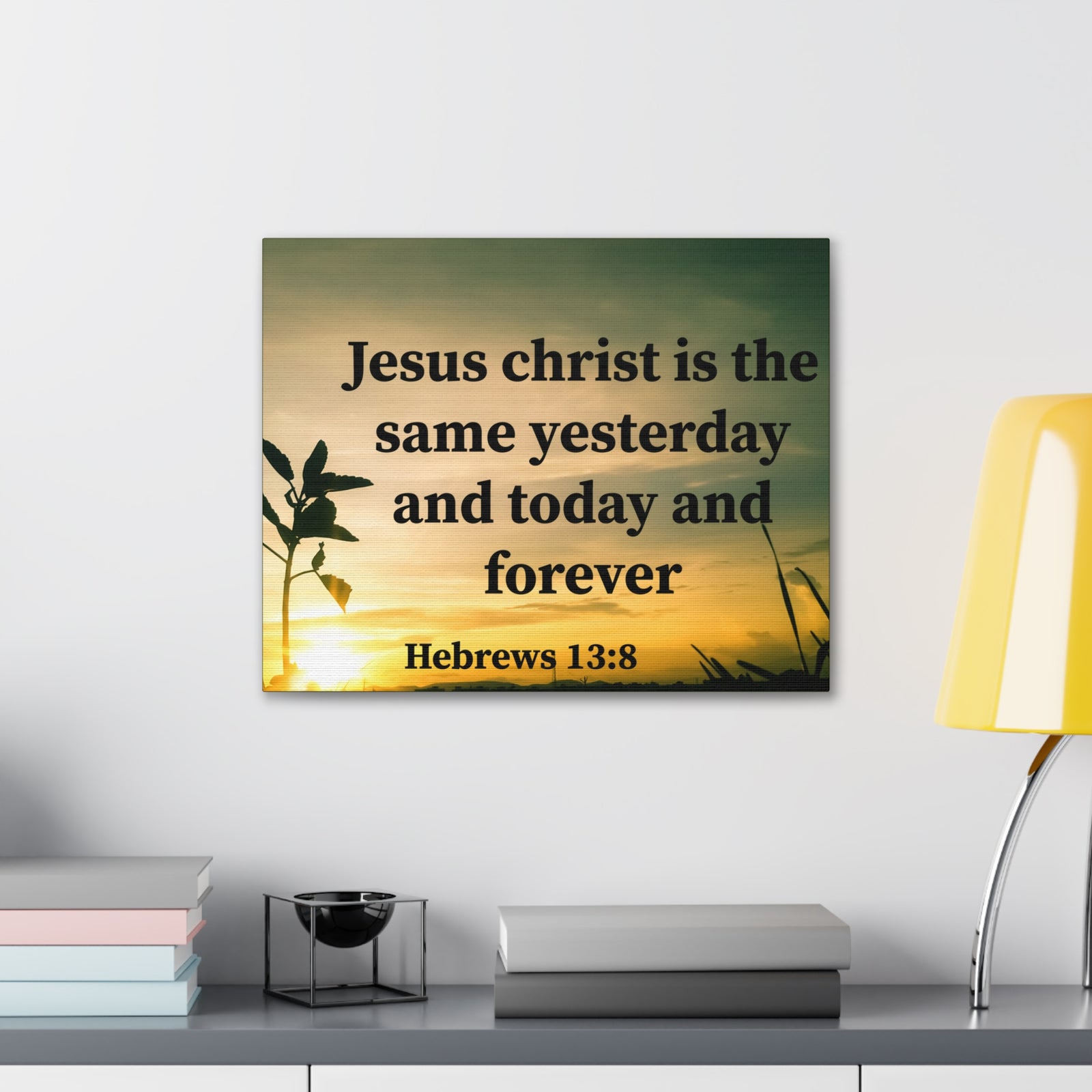 Scripture Walls Today And Forever Hebrews 13:8 Bible Verse Canvas Christian Wall Art Ready to Hang-Express Your Love Gifts