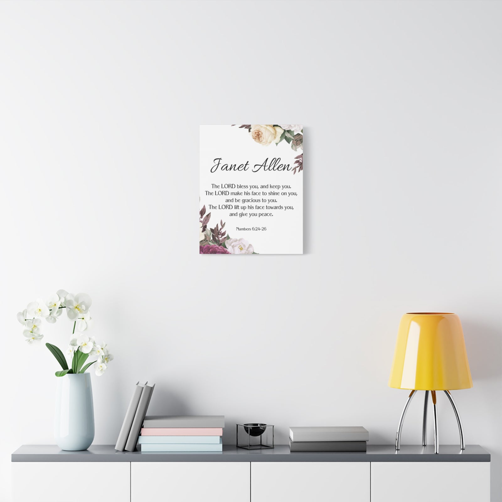 Scripture Walls Personalized Numbers 6:24-26 Bible Chapter Canvas Christian Wall Art Ready to Hang-Express Your Love Gifts