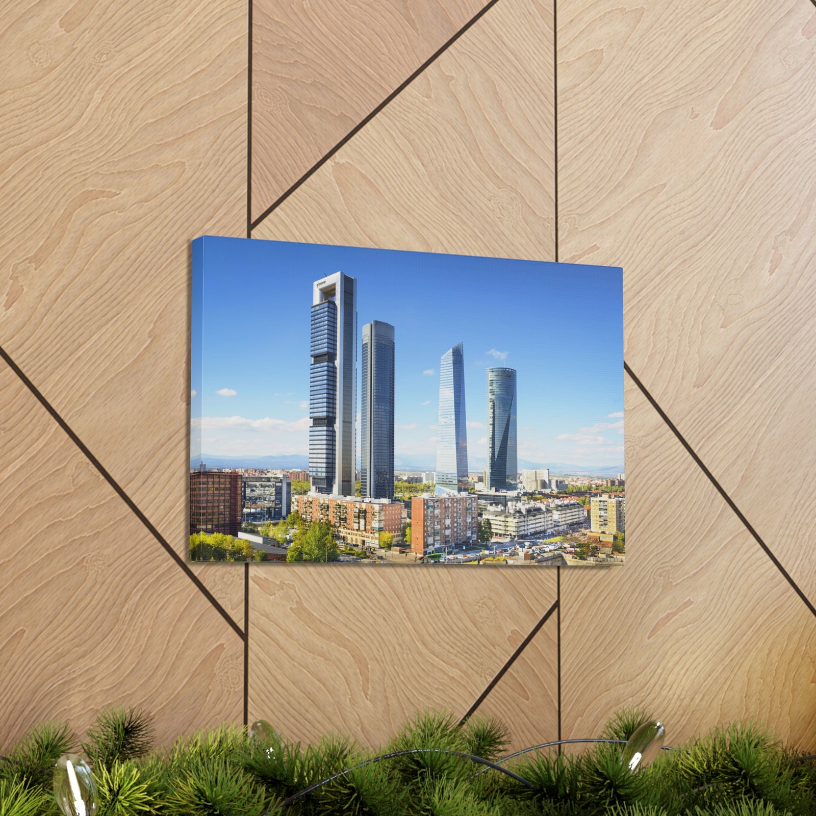 Madrid Daytime Skyline Canvas Artwork High-Quality Breathtaking Stunning Cityscape for Home Decor Ready to Hang-Express Your Love Gifts
