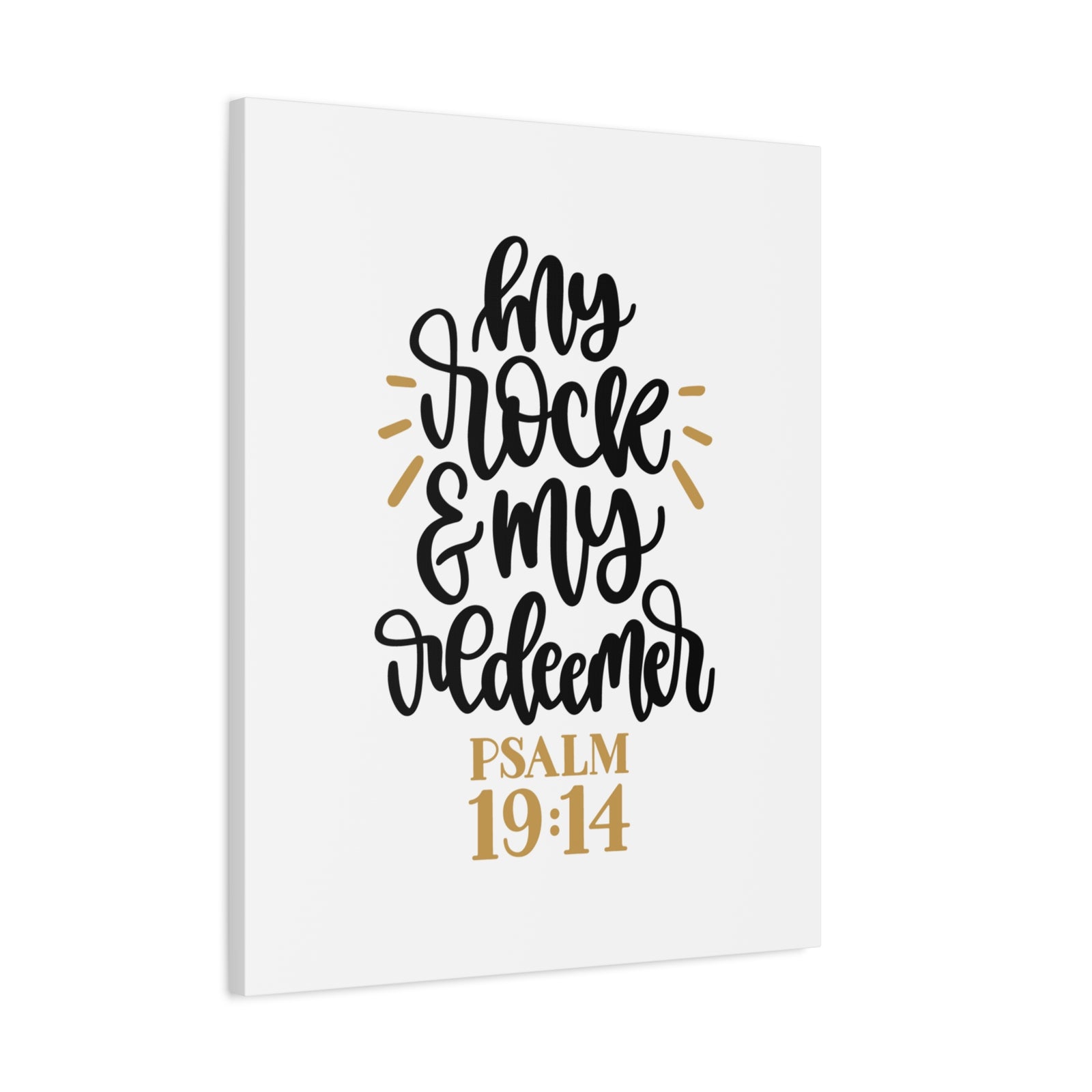 Scripture Canvas Redeemed Psalm 19:14 Christian Wall Art Bible Verse Print Ready to Hang-Express Your Love Gifts