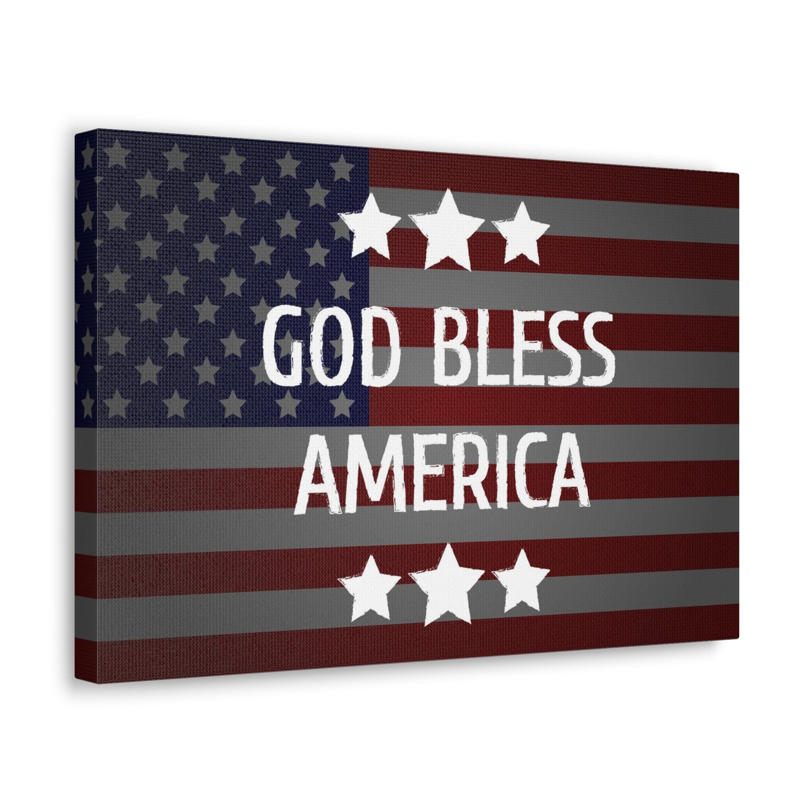 God Bless America Flag Day Concept Canvas Wall Art for Home Decor Ready-to-Hang-Express Your Love Gifts