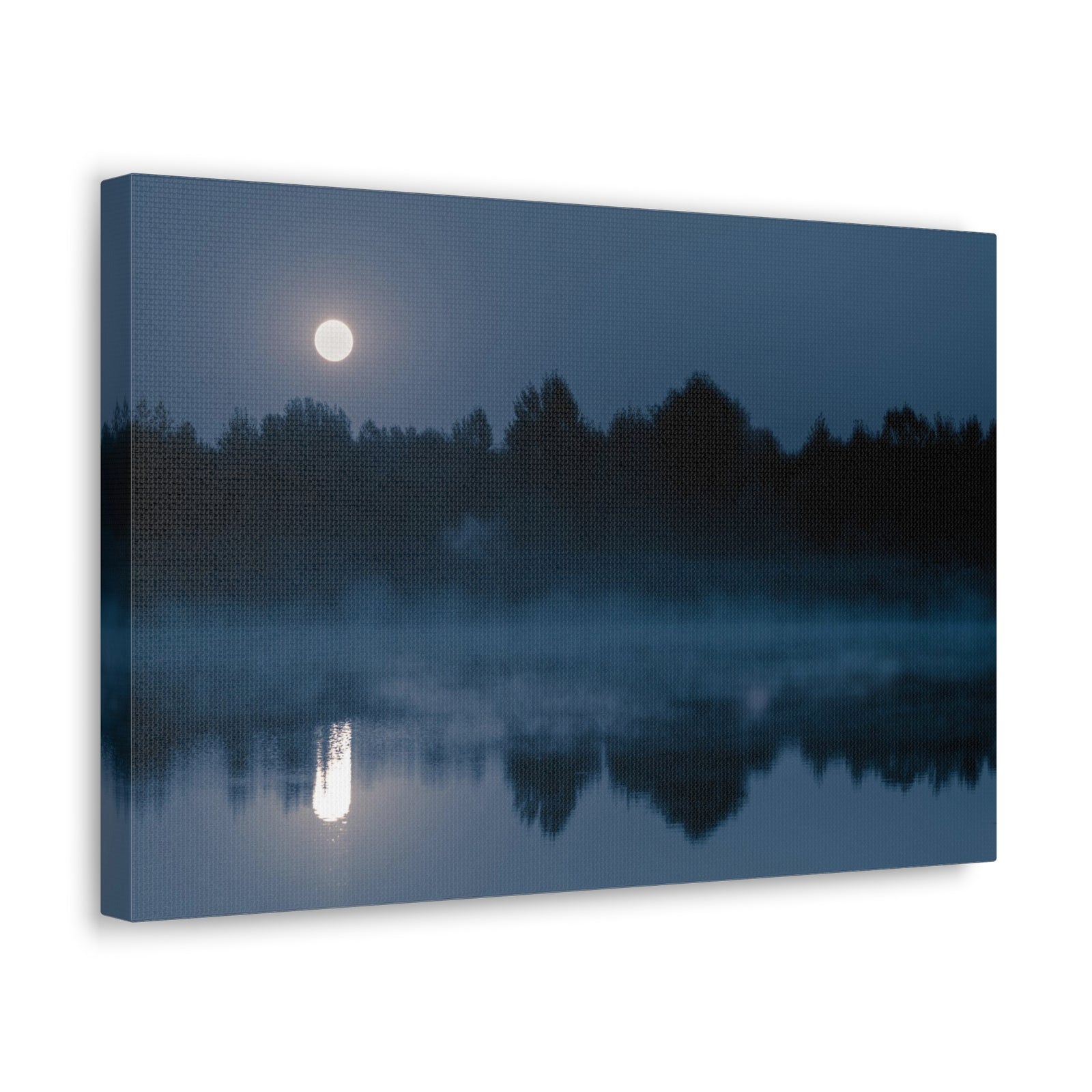 Misty Mountain Reflections Nature Wilderness Photography Canvas Wall Art for Home Decor Ready-to-Hang-Express Your Love Gifts