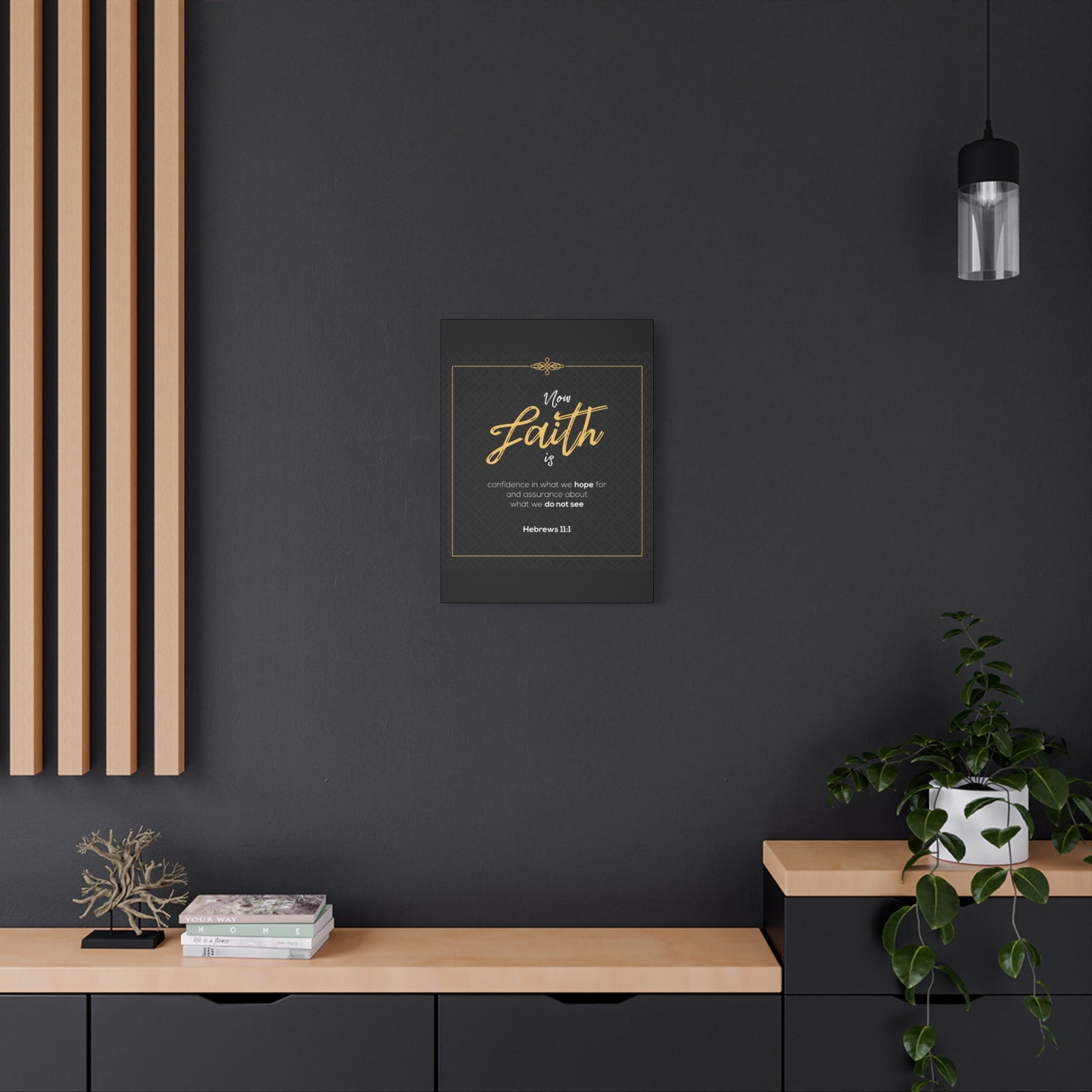 Scripture Canvas Faith Is Confidence Hebrews 11:1 Christian Wall Art Bible Verse Print Ready To Hang-Express Your Love Gifts