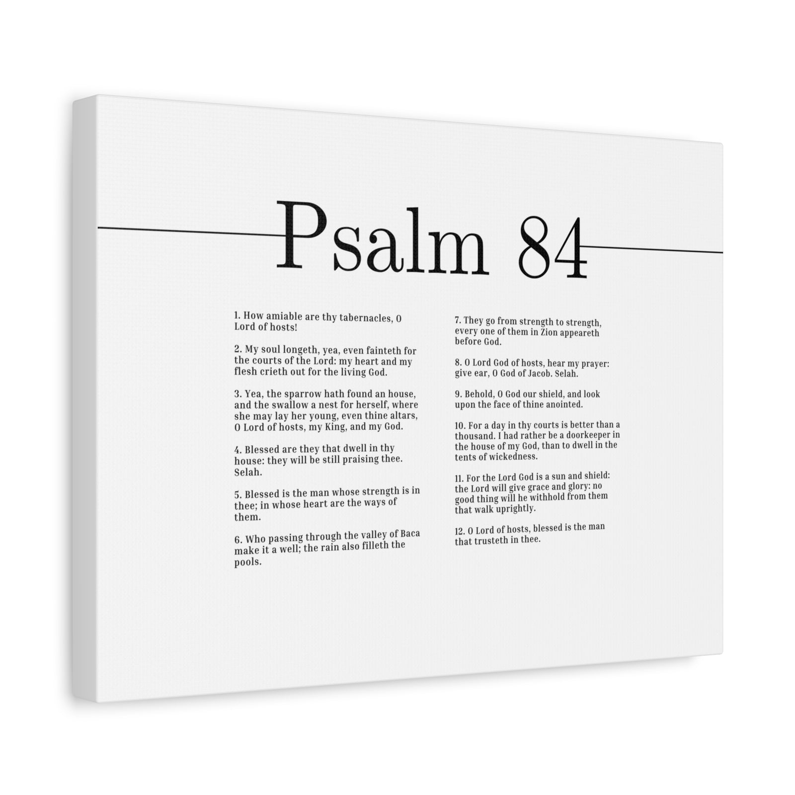 Scripture Canvas The Living God Psalm 84 Christian Wall Art Bible Verse Print Ready to Hang-Express Your Love Gifts