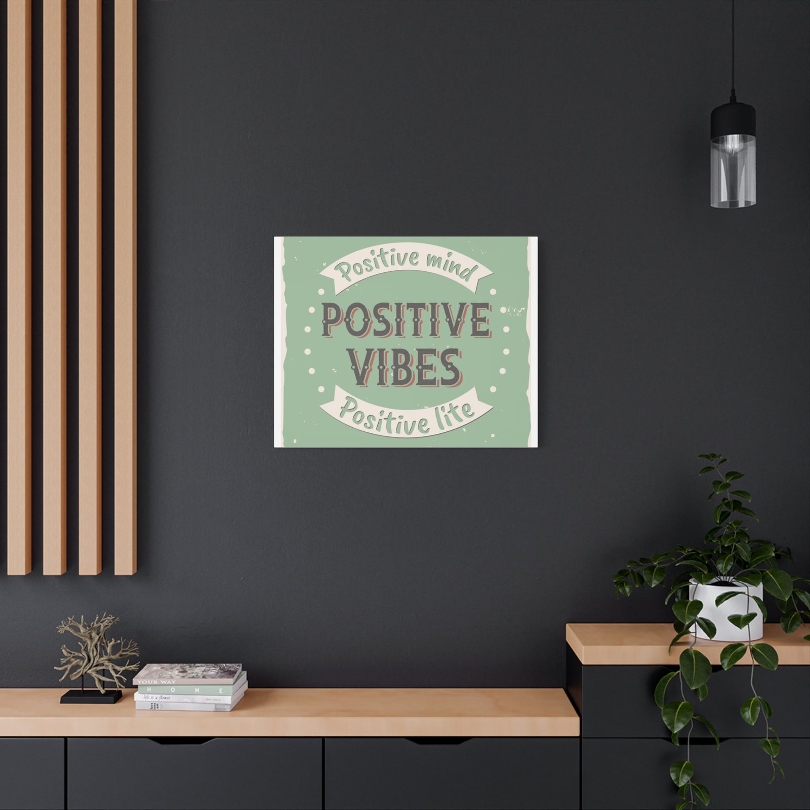 Inspirational Quote Canvas Positive Vibes Wall Art Motivational Motto Inspiring Prints Artwork Decor Ready to Hang-Express Your Love Gifts