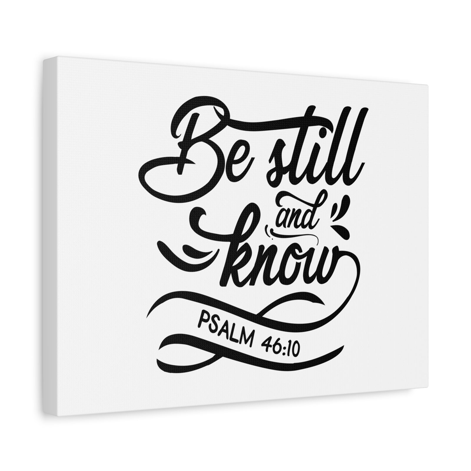 Scripture Canvas Be Still And Know Psalm 46:10 Christian Wall Art Bible Verse Print Ready to Hang-Express Your Love Gifts