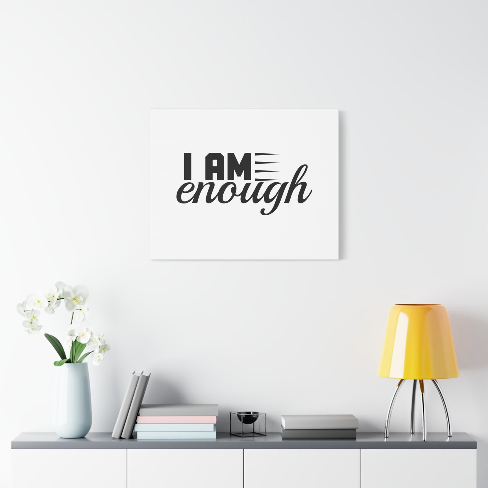 Scripture Canvas I Am Enough Psalm 73:26 Christian Wall Art Bible Verse Print Ready to Hang-Express Your Love Gifts
