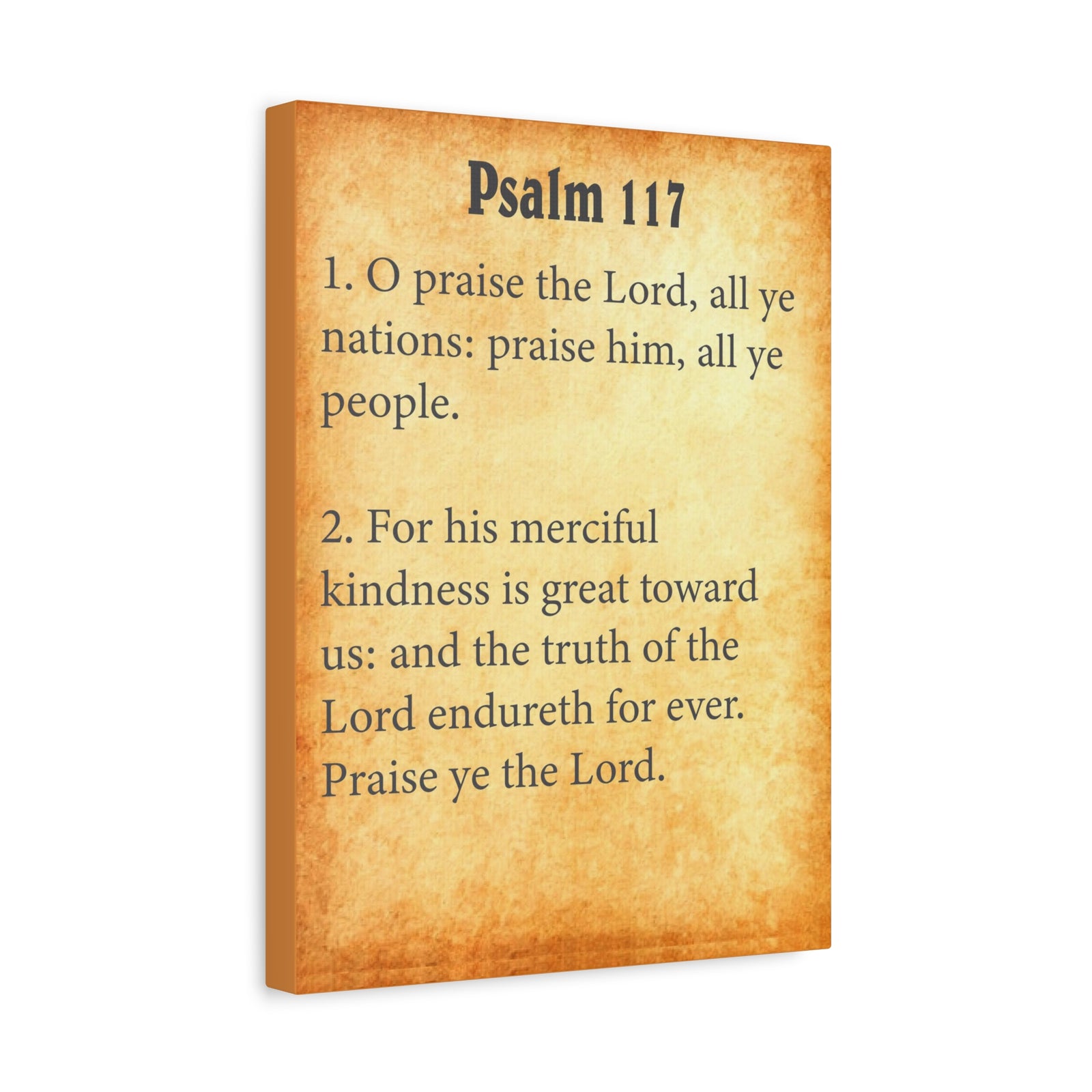 Scripture Walls Psalm 117 Gold Bible Chapter Canvas Christian Wall Art Ready to Hang-Express Your Love Gifts