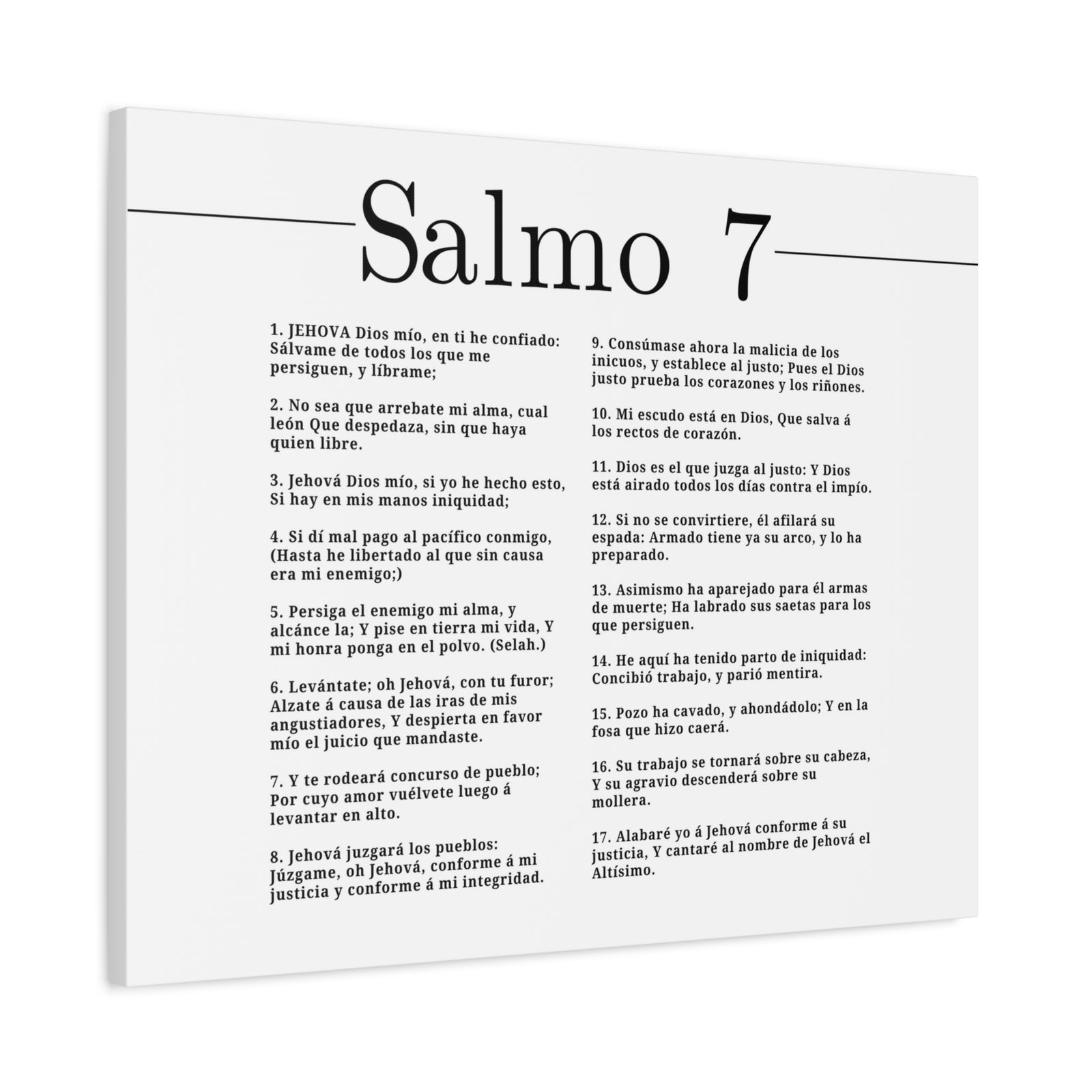 Salmo 7 Impresión De Arte Cristiano en la Pared Lista Para Colgar-Express Your Love Gifts