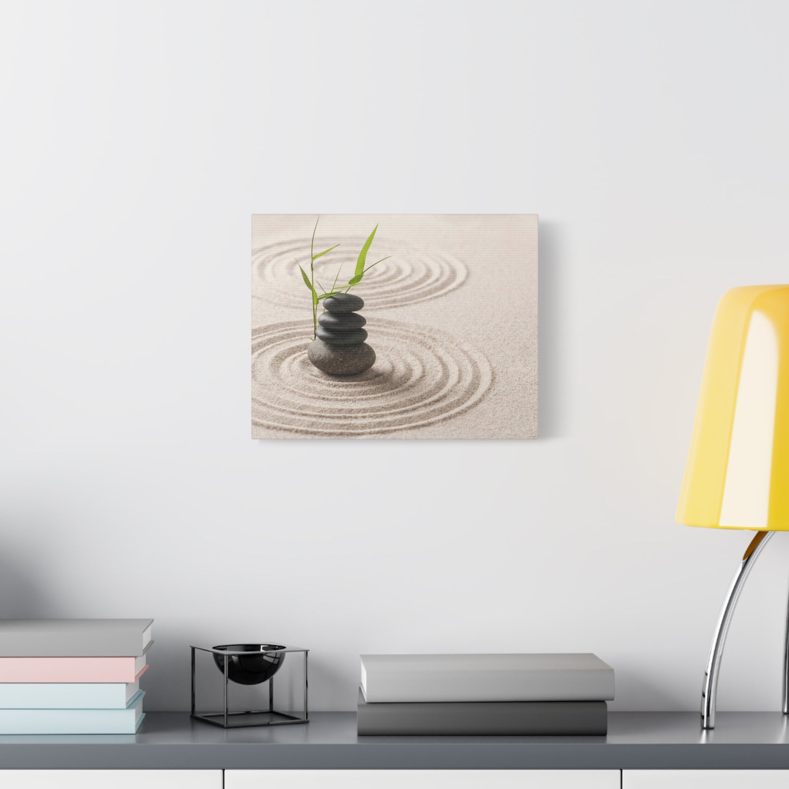 Zen Stones Sand Forest Floral Nature Photography Canvas Wall Art for Home Decor Ready-to-Hang-Express Your Love Gifts