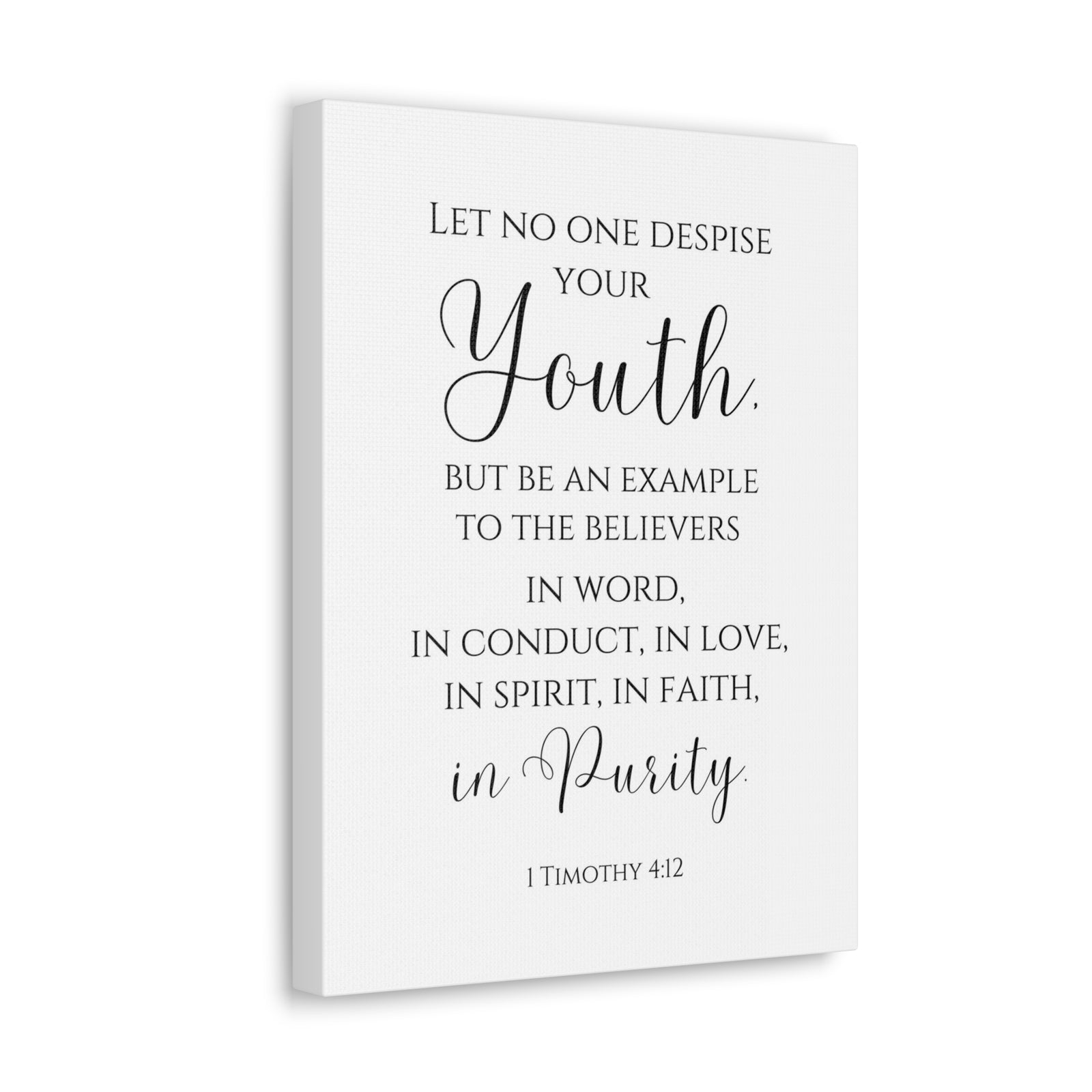 Scripture Walls 1 Timothy 4:12 Be An Example Bible Verse Canvas Christian Wall Art Ready to Hang Unframed-Express Your Love Gifts