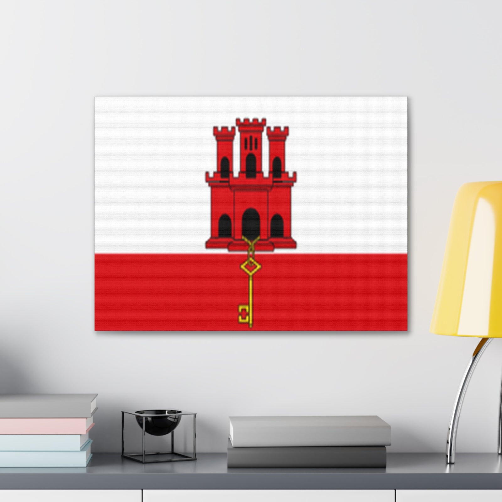 Gibraltar Country Flag Canvas Vibrant Wall Art Unframed Home Decor-Express Your Love Gifts
