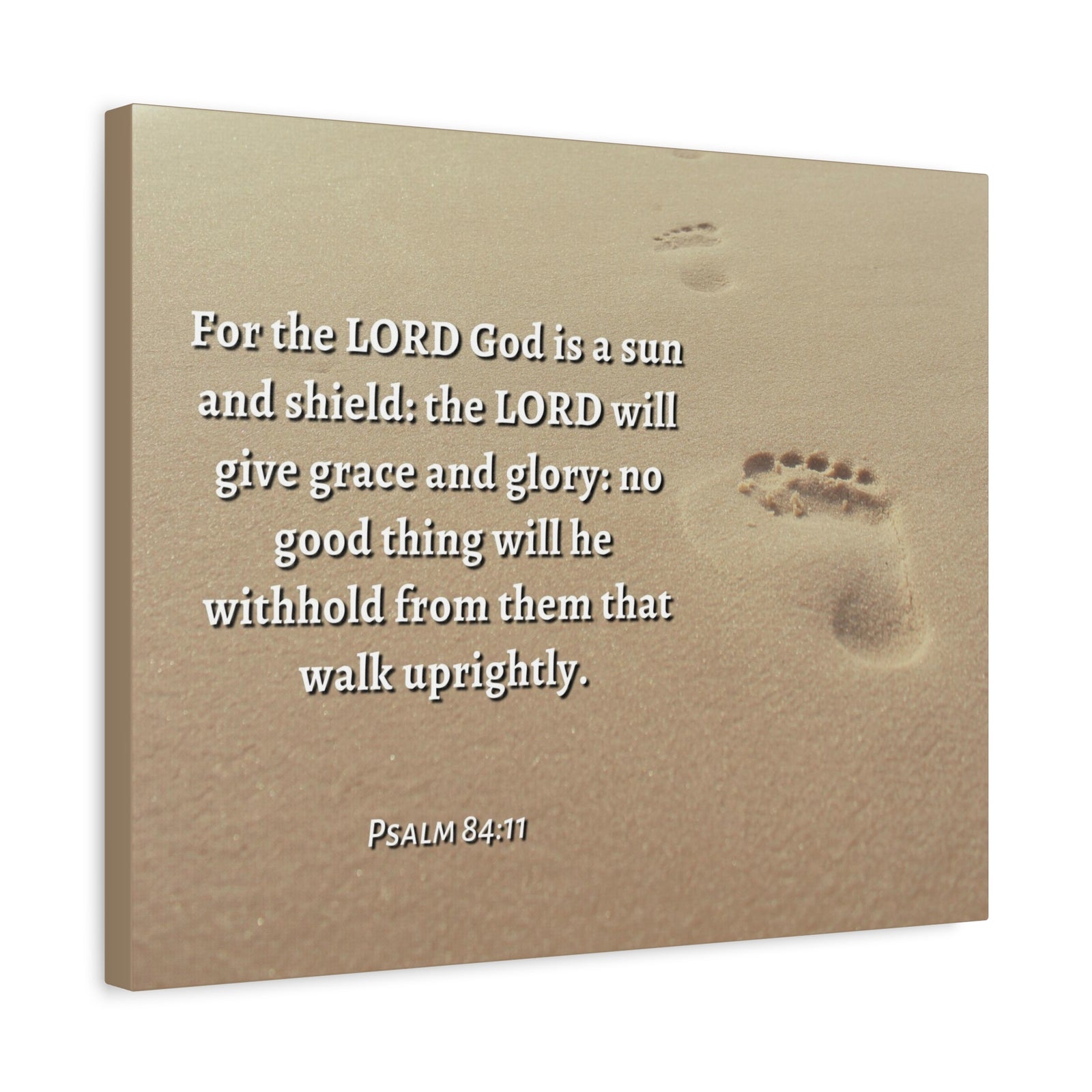 Scripture Canvas Grace And Glory Psalms 84:11 Christian Wall Art Bible Verse Print Ready to Hang-Express Your Love Gifts