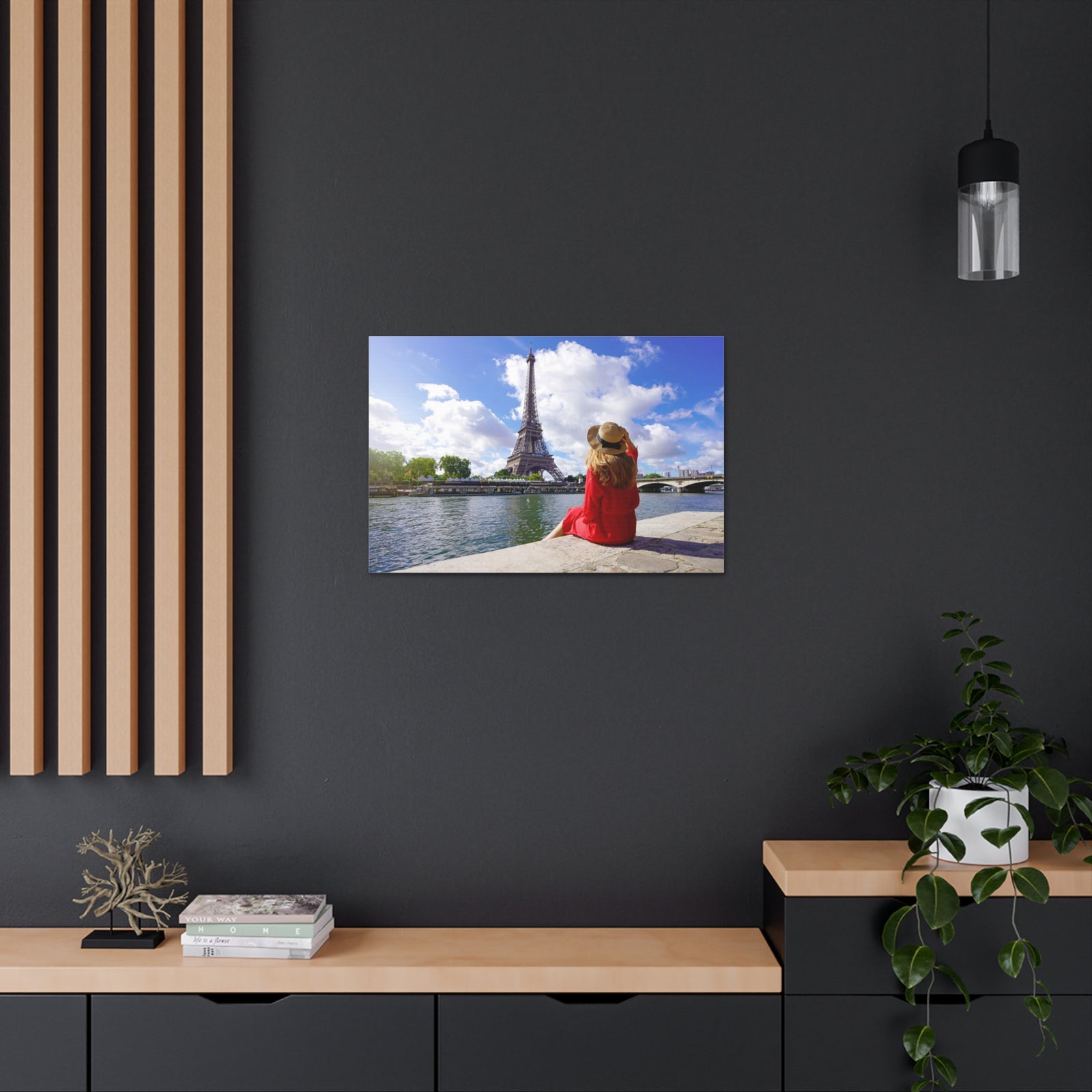 Eiffel Tower Sunrise Seine River Paris Skyline Canvas Artwork High-Quality Breathtaking Stunning Cityscape for Home Decor Ready to Hang-Express Your Love Gifts