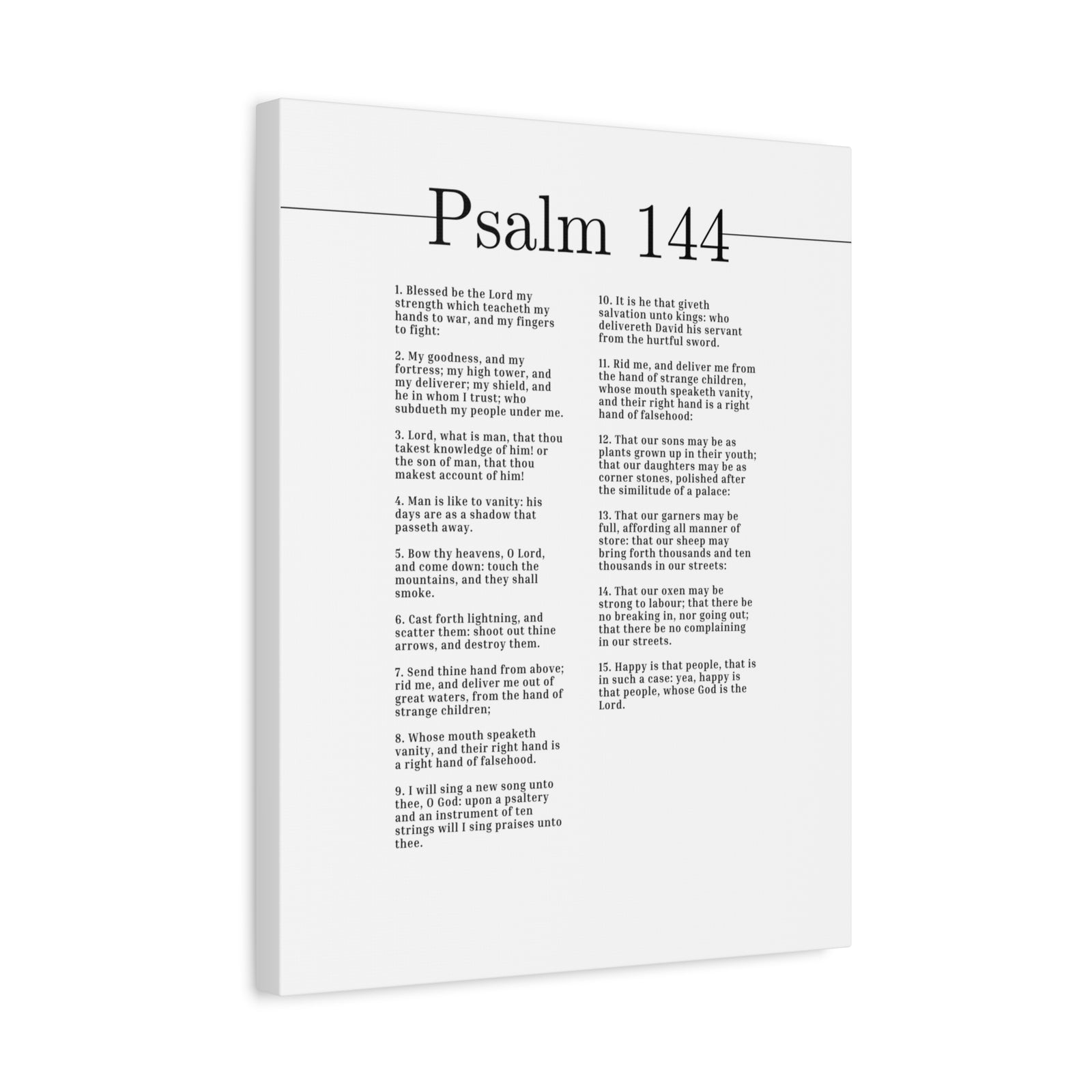 Scripture Canvas Blessed Be The Lord Psalm 144 Christian Wall Art Bible Verse Print Ready to Hang-Express Your Love Gifts