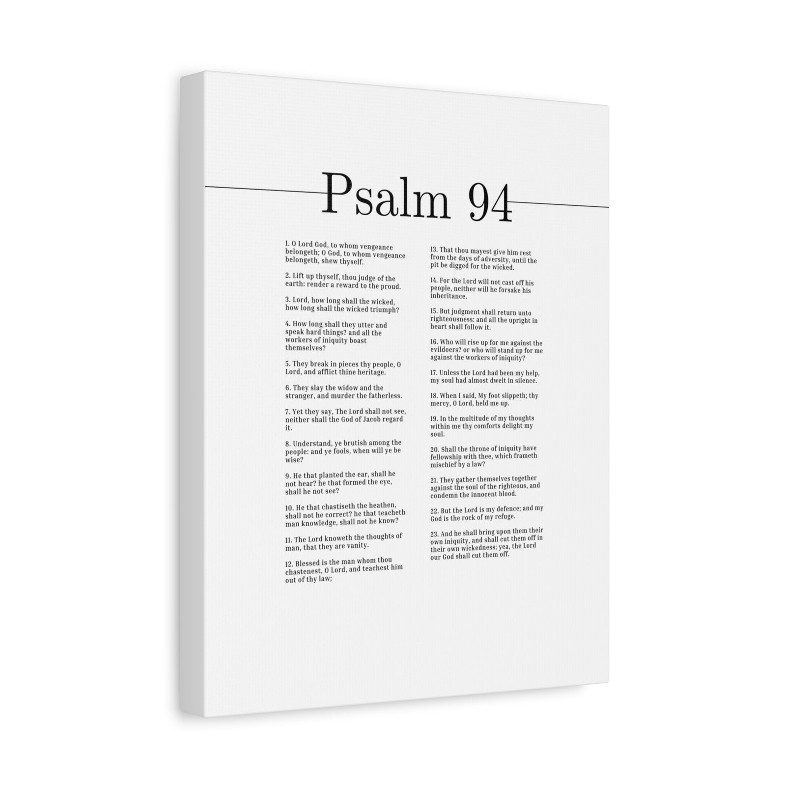 Scripture Canvas The Lord Our God Psalm 94 Christian Wall Art Bible Verse Print Ready to Hang-Express Your Love Gifts