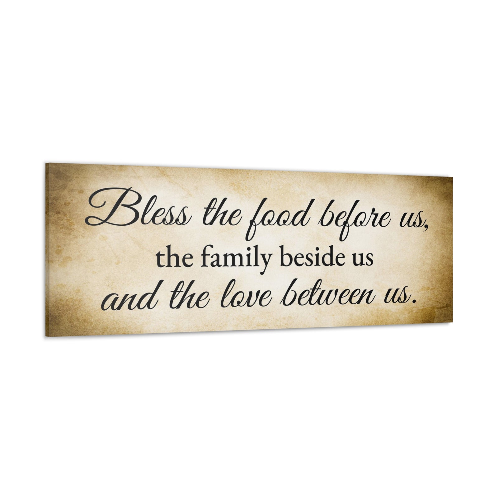 Scripture Walls Bless The Food Gold Bible Verse Canvas Christian Wall Art Ready to Hang Unframed-Express Your Love Gifts