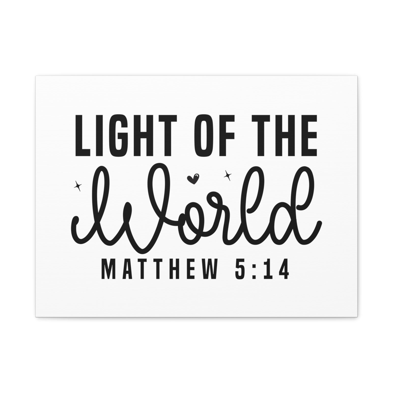Scripture Walls Matthew 5:14 Light of the World Bible Verse Canvas Christian Wall Art Ready to Hang Unframed-Express Your Love Gifts