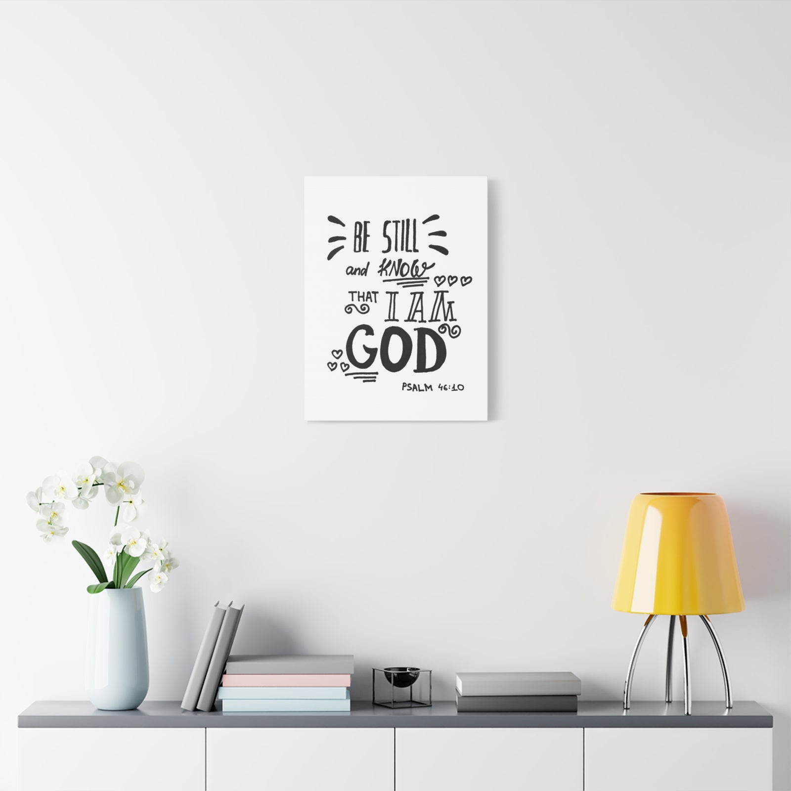Scripture Walls Know That I Am God Psalm 46:10 Bible Verse Canvas Christian Wall Art Ready to Hang-Express Your Love Gifts