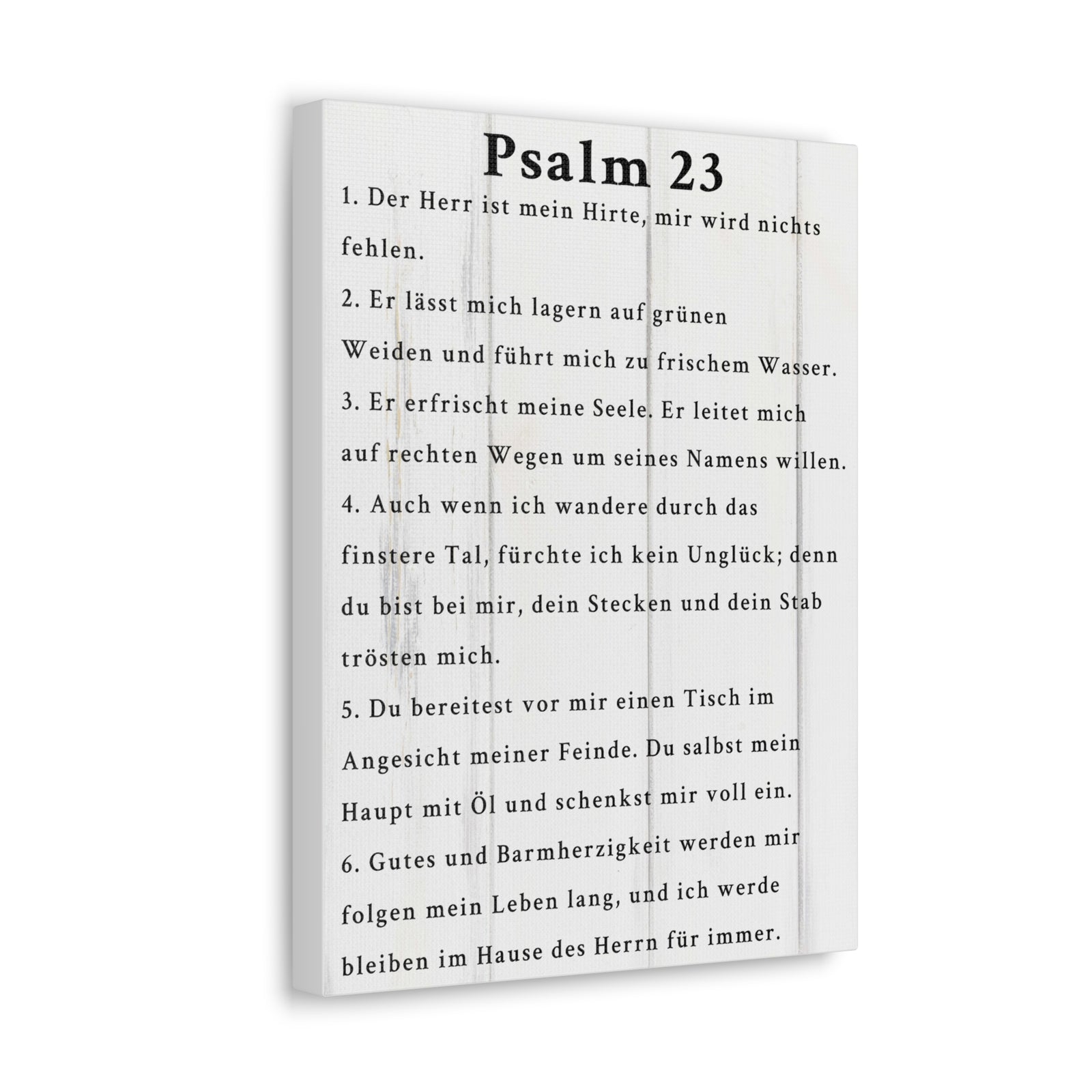 Scripture Walls Psalm 23 German Der Herr ist mein Hirte White Bible Verse Canvas Christian Wall Art Ready to Hang Unframed-Express Your Love Gifts