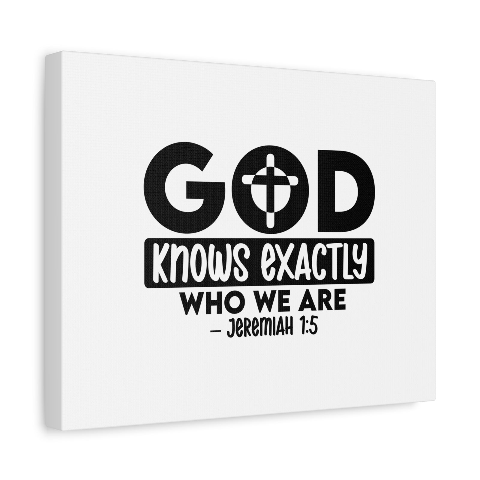 Scripture Walls Jeremiah 1:5 God Knows Exactly Bible Verse Canvas Christian Wall Art Ready to Hang Unframed-Express Your Love Gifts