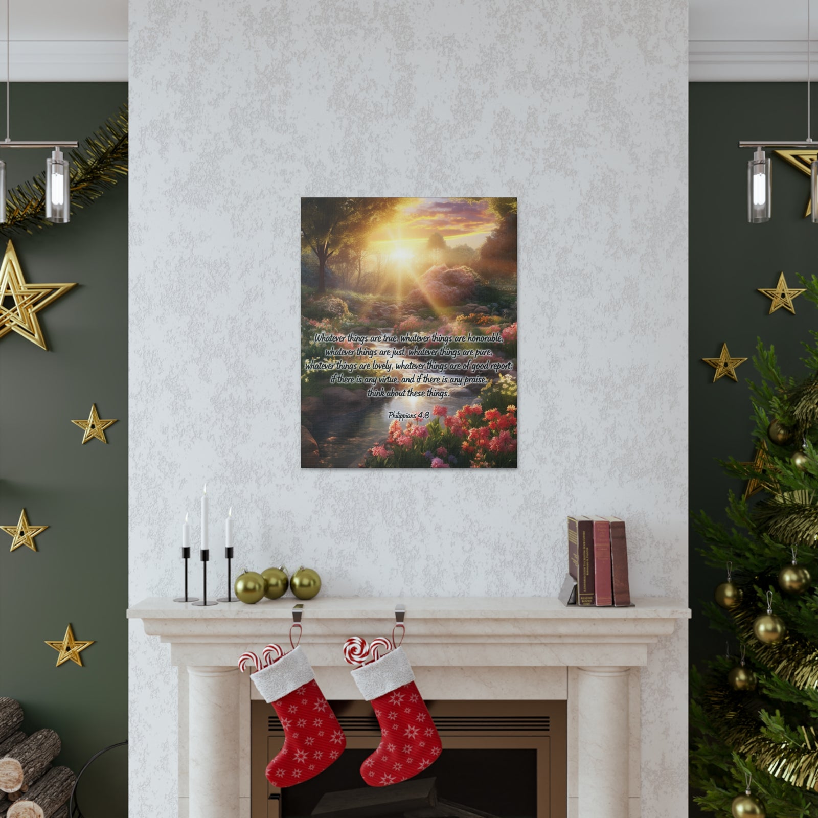 Scripture Walls Whatever Things Philippians 4:8 Christian Wall Art Print Ready to Hang Unframed-Express Your Love Gifts