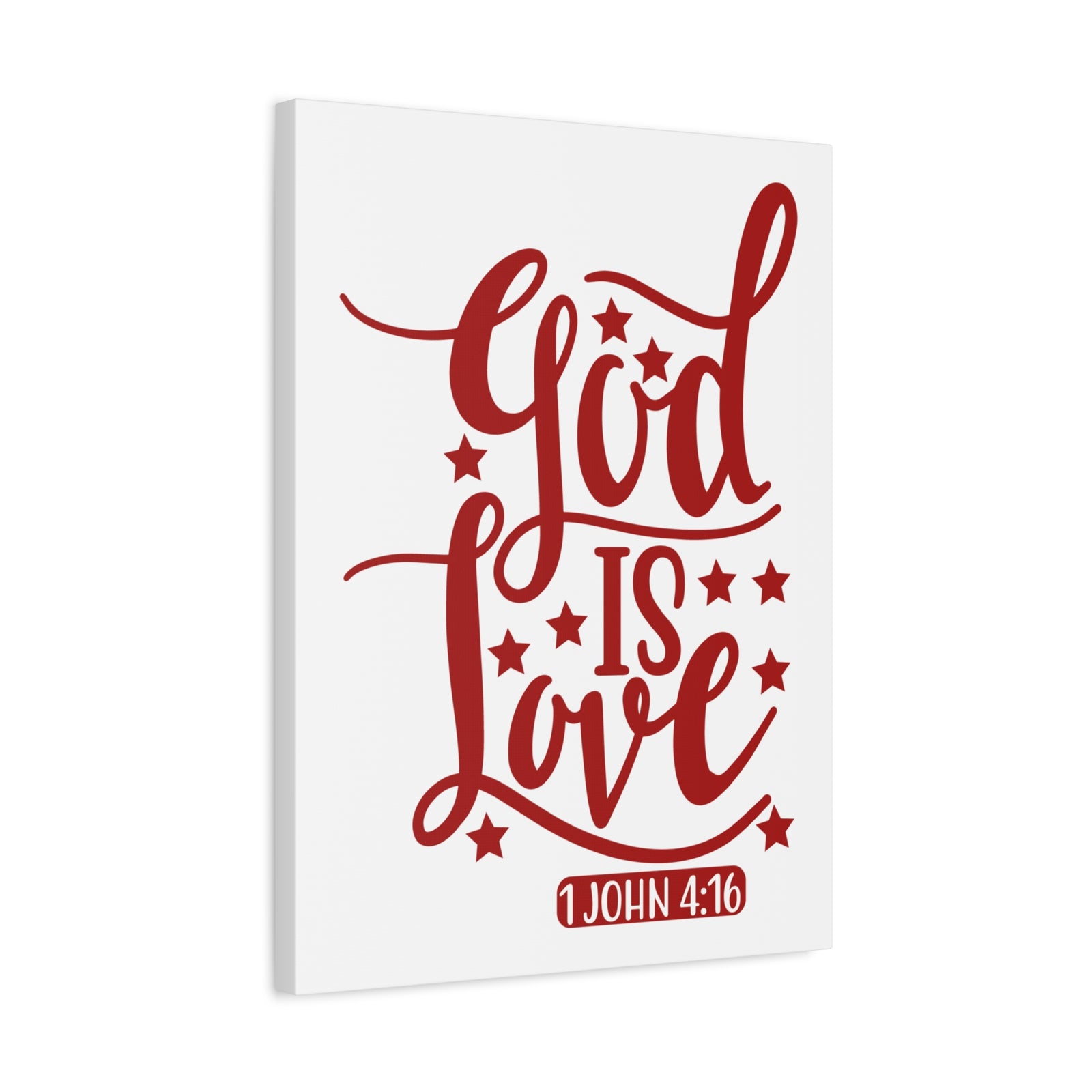 Scripture Canvas 1 John 4:16 God Is Love Christian Wall Art Bible Verse Print Ready to Hang-Express Your Love Gifts