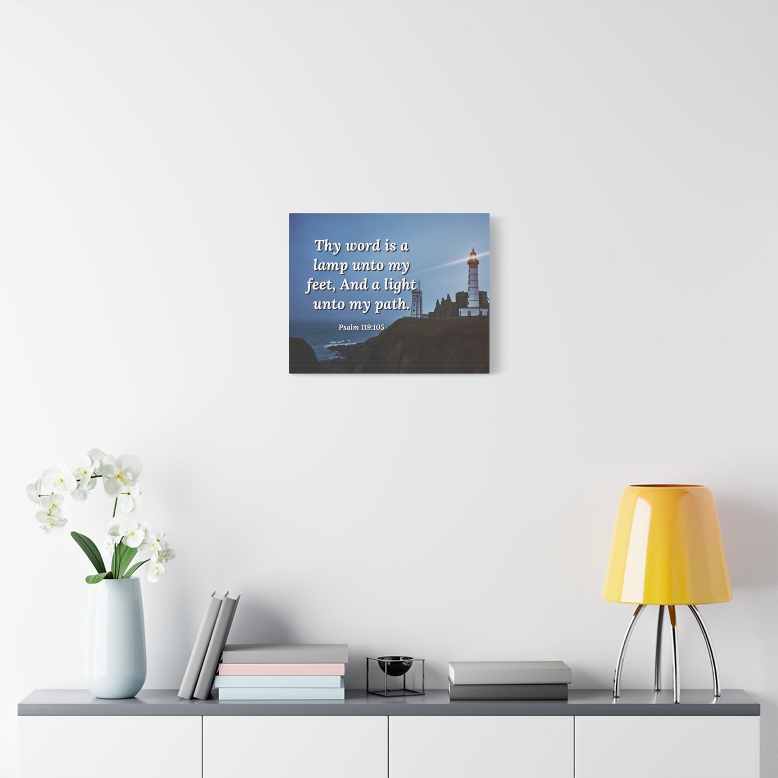 Scripture Walls A Lamp Unto My Feet Psalm 119:105 Bible Verse Canvas Christian Wall Art Ready to Hang-Express Your Love Gifts