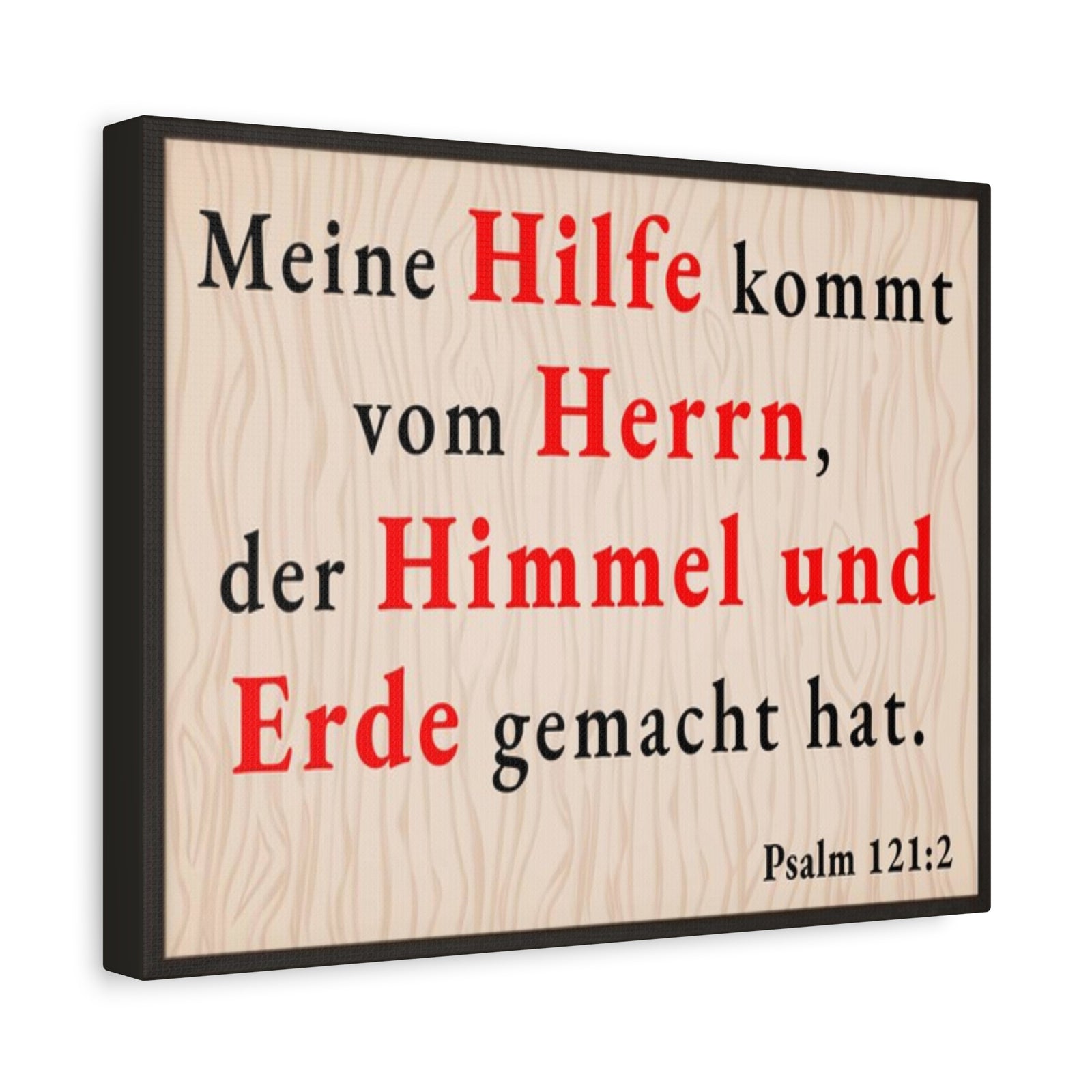 Scripture Walls Psalm 121:2 Help From God German Bible Verse Canvas Christian Wall Art Ready to Hang Unframed-Express Your Love Gifts