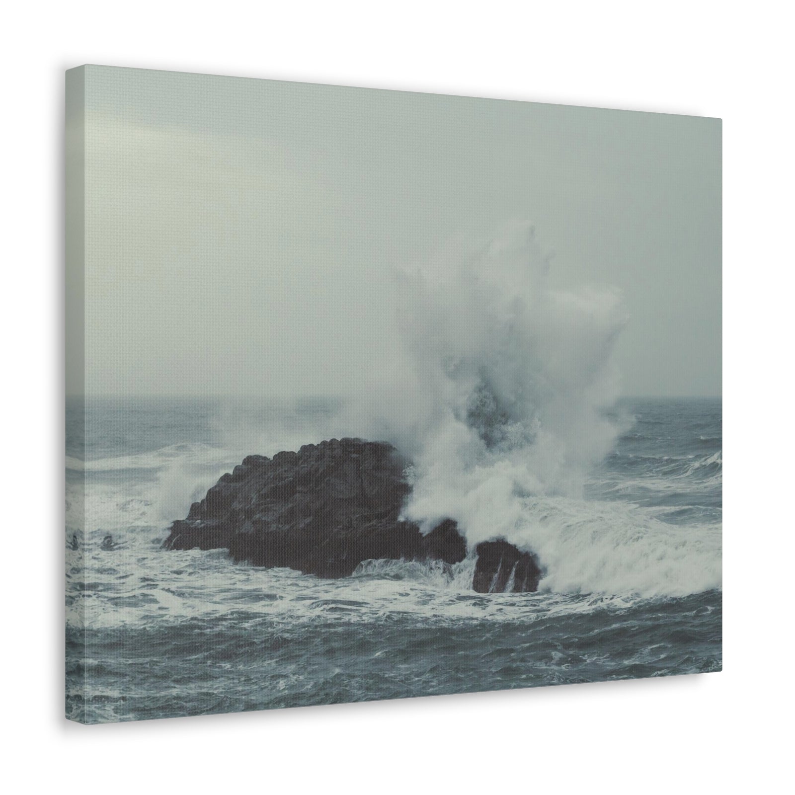 Splashing Water Rock Ocean Landscape Ocean Canvas Wall Art for Home Decor Ready-to-Hang-Express Your Love Gifts