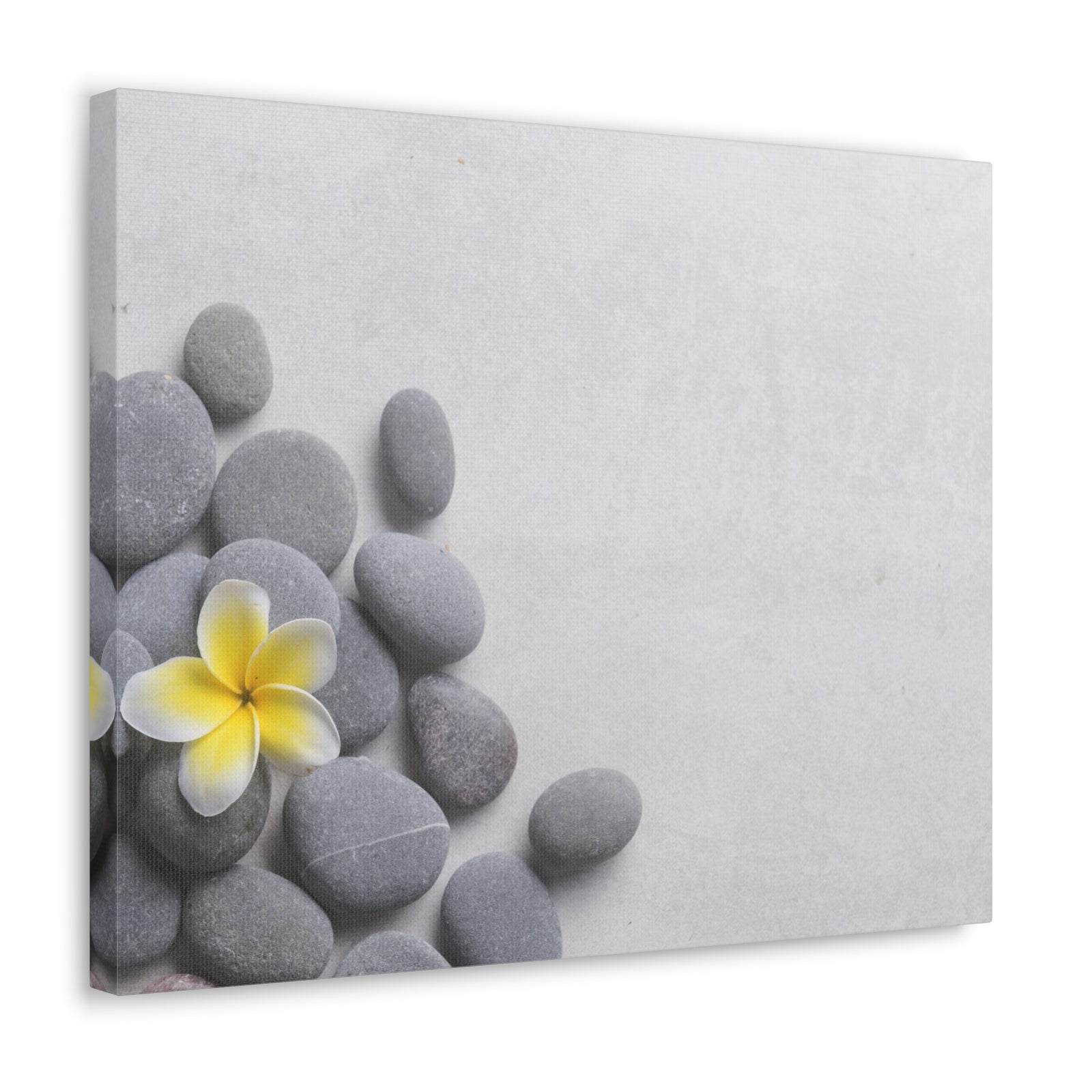 Frangipani and Zen Stones Forest Floral Nature Photography Canvas Wall Art for Home Decor Ready-to-Hang-Express Your Love Gifts