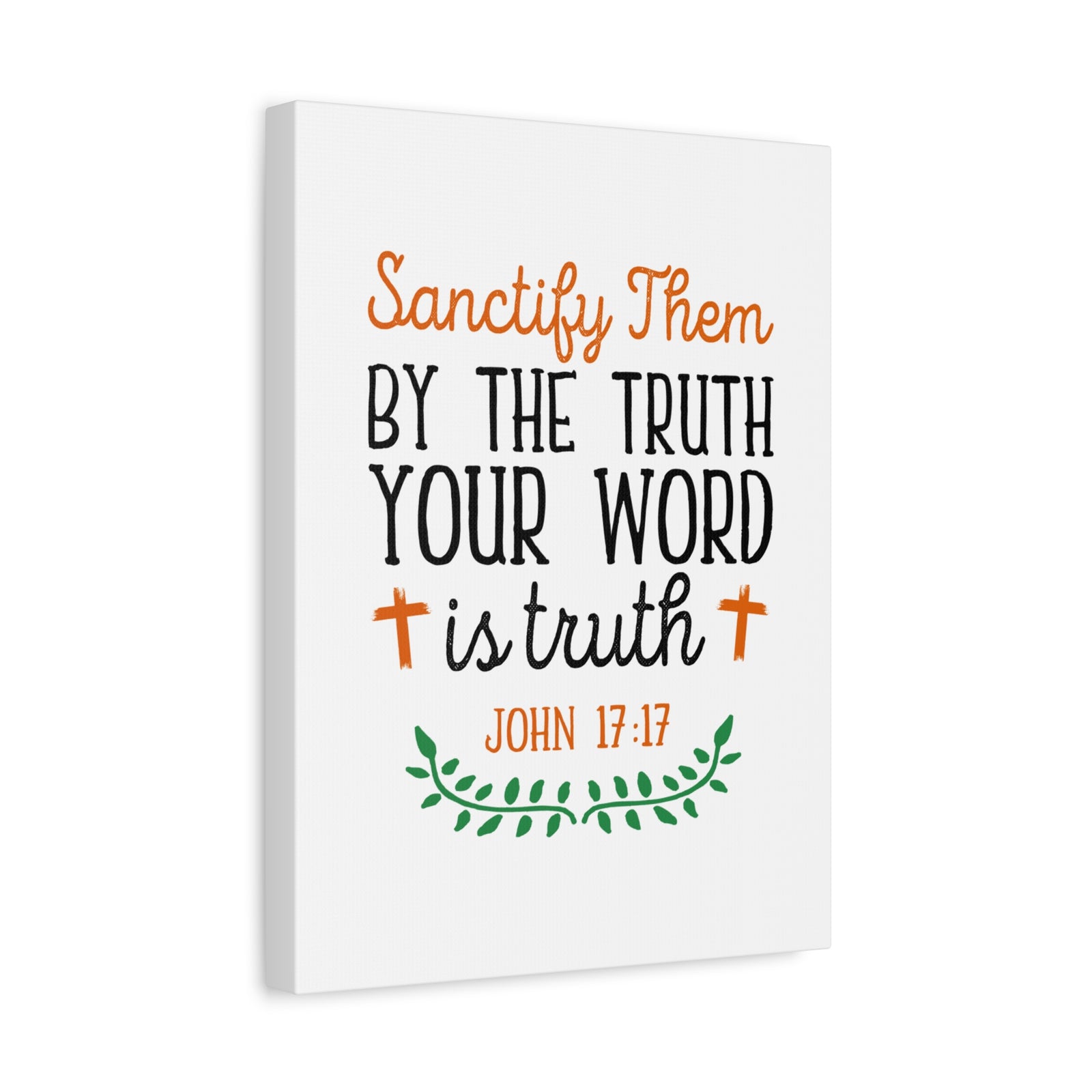 Scripture Canvas Your Word Is The Truth John 17:17 Christian Wall Art Bible Verse Print Ready to Hang-Express Your Love Gifts