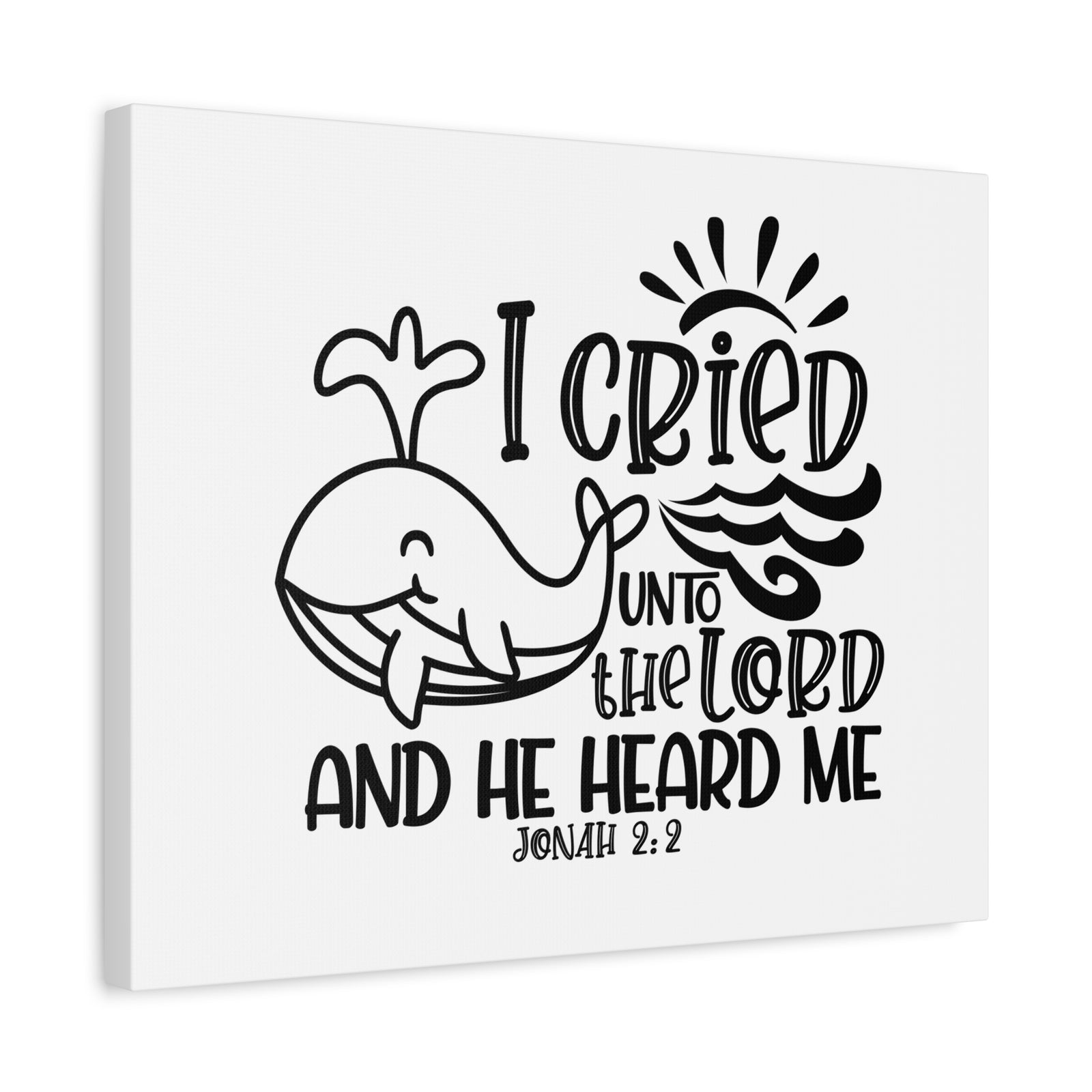 Scripture Walls Jonah 2:2 I Cried Unto the Lord Bible Verse Canvas Christian Wall Art Ready to Hang Unframed-Express Your Love Gifts