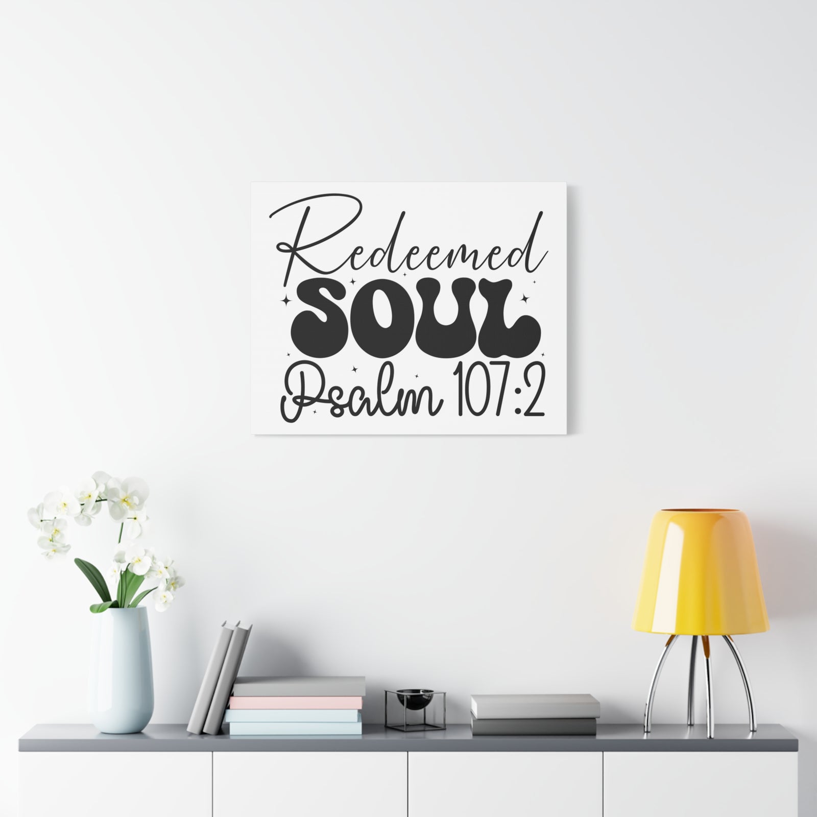 Scripture Walls Psalm 107:2 I am a Redeemed Soul Bible Verse Canvas Christian Wall Art Ready to Hang Unframed-Express Your Love Gifts