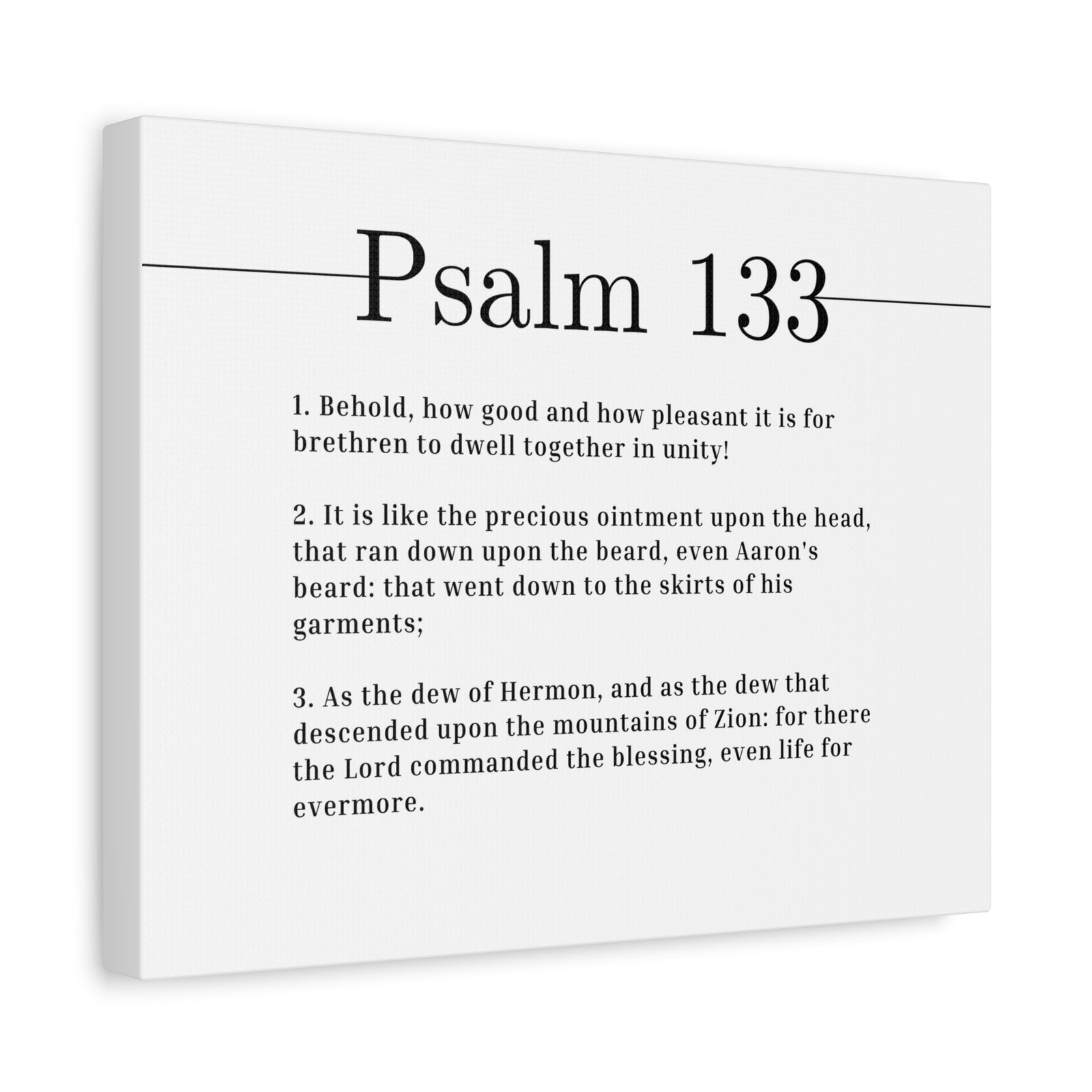 Scripture Canvas Dwell Together In Unity Psalm 133 Christian Wall Art Bible Verse Print Ready to Hang-Express Your Love Gifts