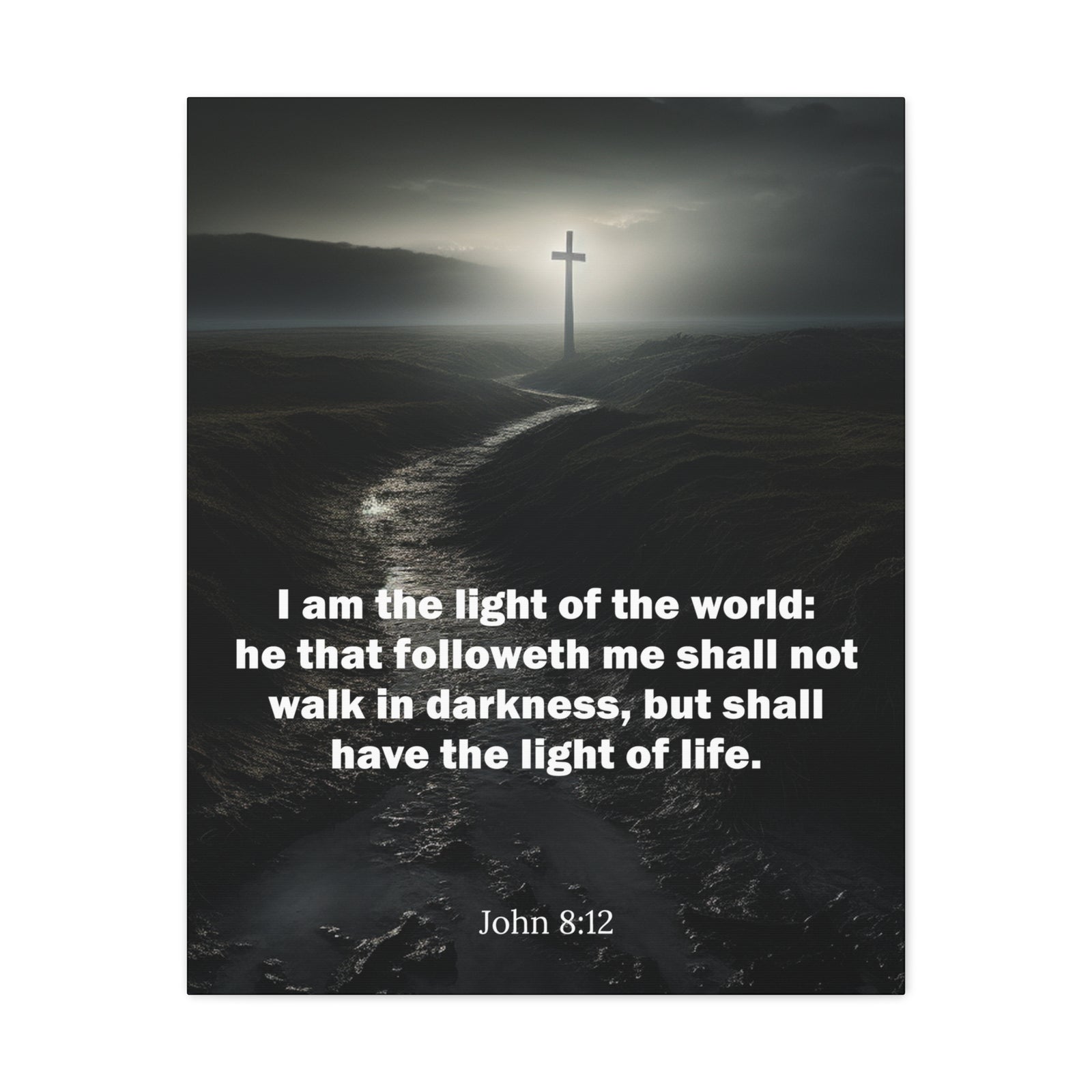 Scripture Walls I Am the Light of the World John 8:12 Christian Wall Art Print Ready to Hang Unframed-Express Your Love Gifts