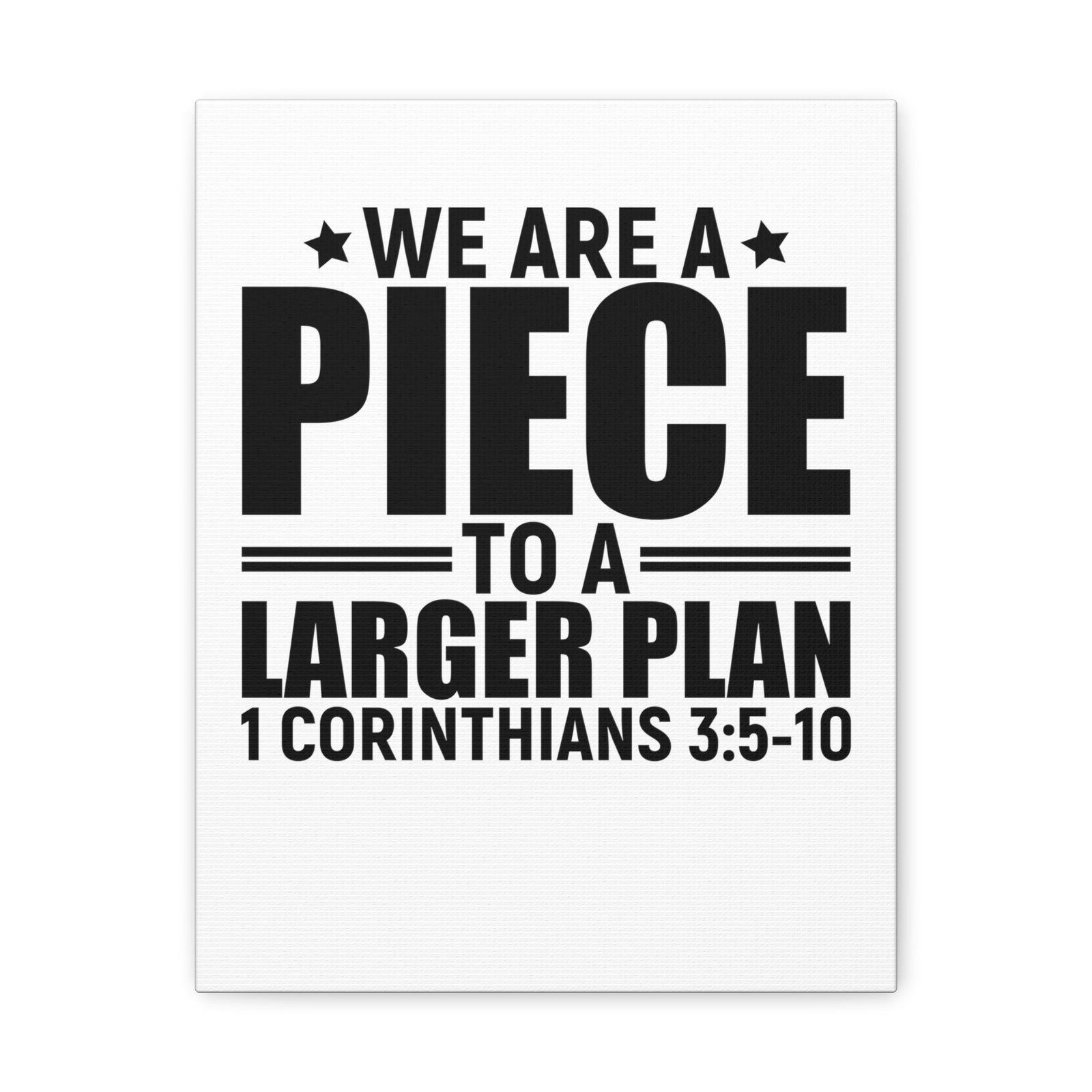 Scripture Walls 1 Corinthians 3:5-10 We Are a Piece Bible Verse Canvas Christian Wall Art Ready to Hang Unframed-Express Your Love Gifts
