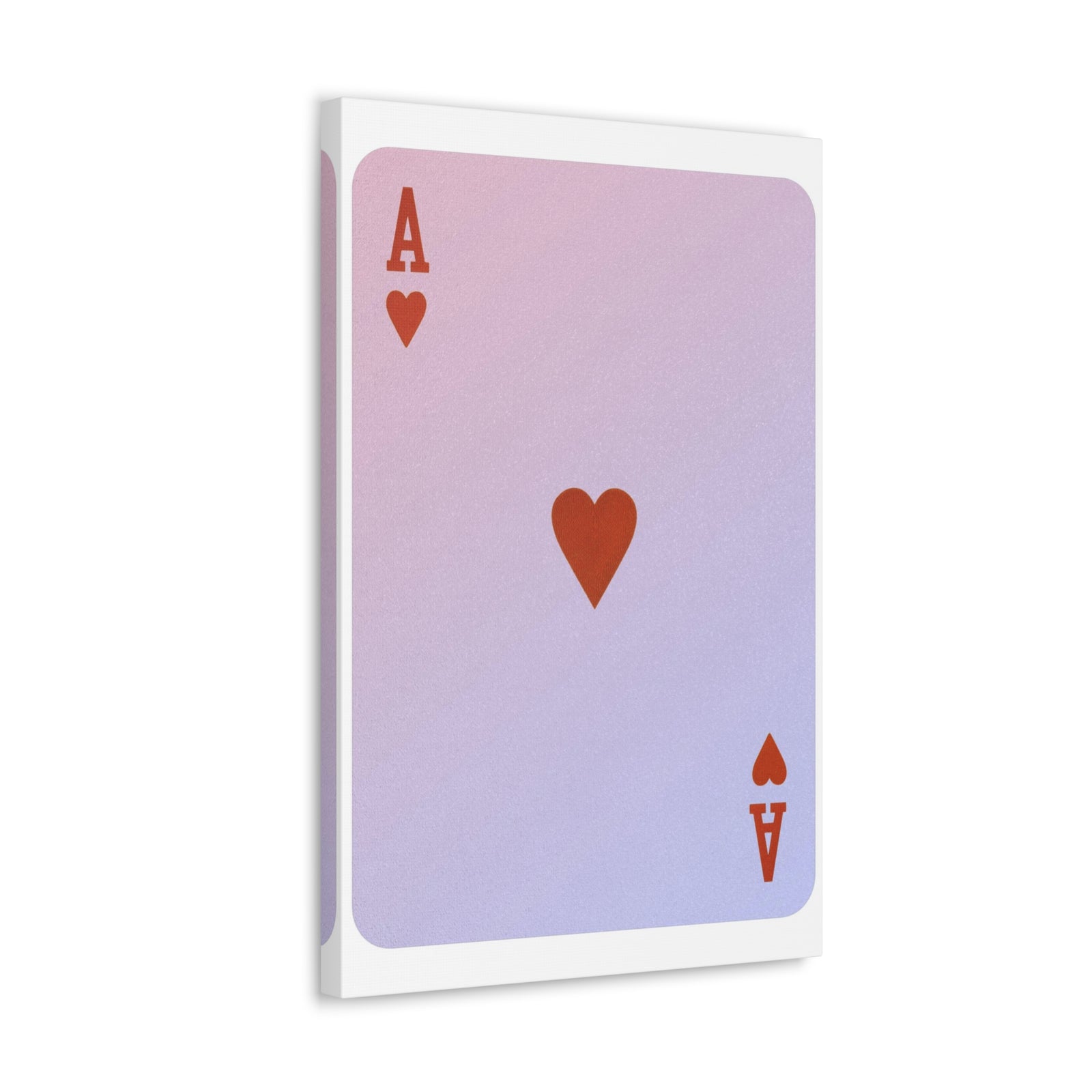 Ace Of Hearts Playing Card Canvas Wall Art for Home Decor Ready-to-Hang-Express Your Love Gifts