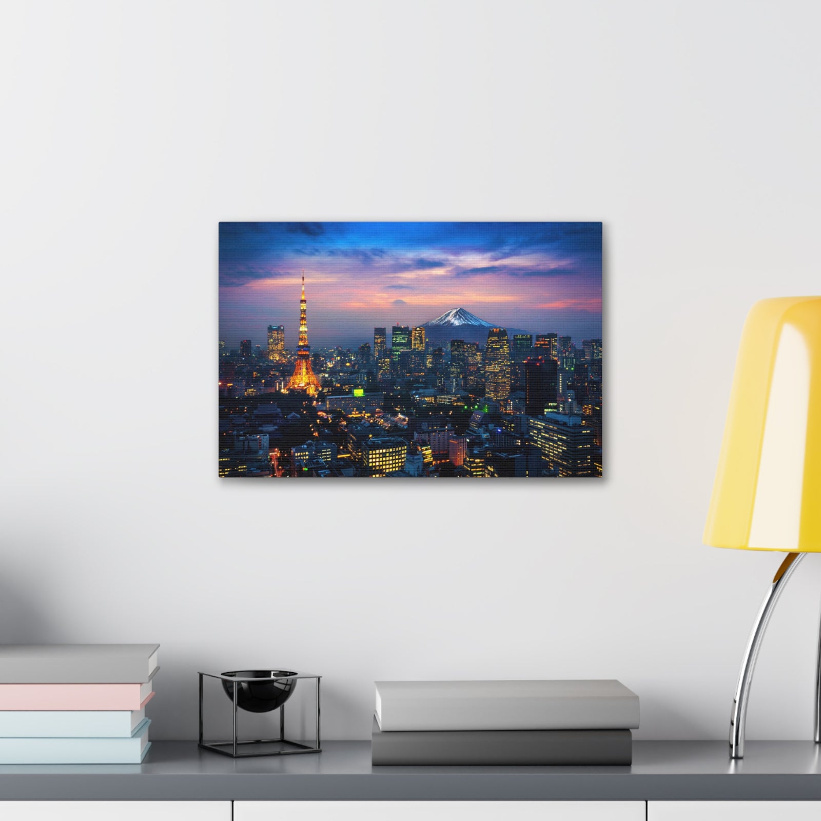 Tokyo Night Skyline Canvas Artwork High-Quality Breathtaking Stunning Cityscape for Home Decor Ready to Hang-Express Your Love Gifts