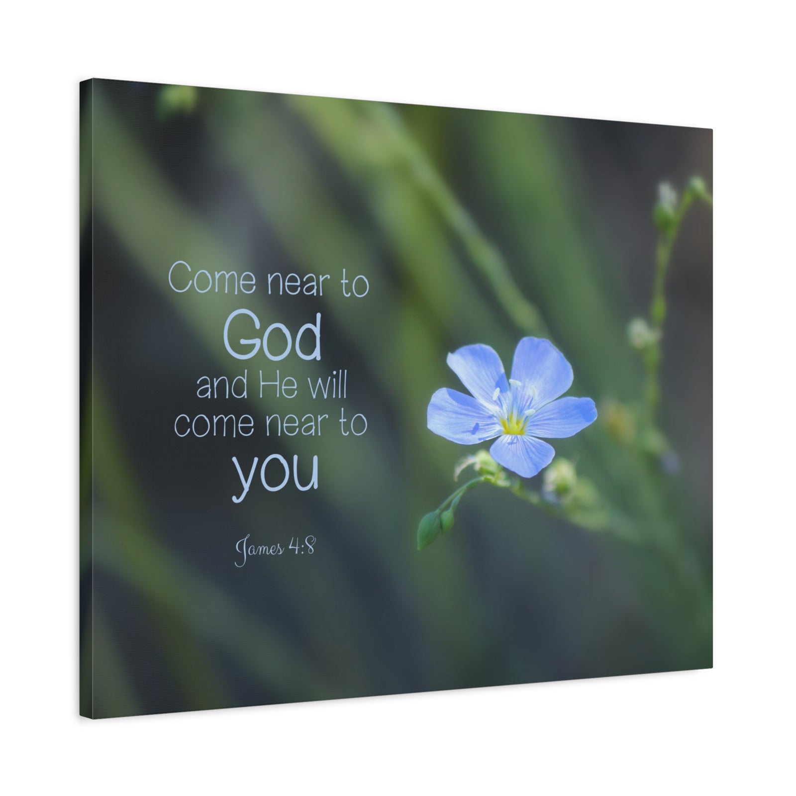 Scripture Walls Near To God James 4:8 Bible Verse Canvas Christian Wall Art Ready to Hang