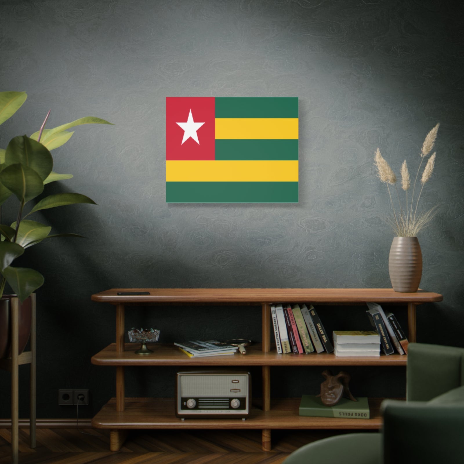Togo Country Flag Canvas Vibrant Wall Art Unframed Home Decor-Express Your Love Gifts